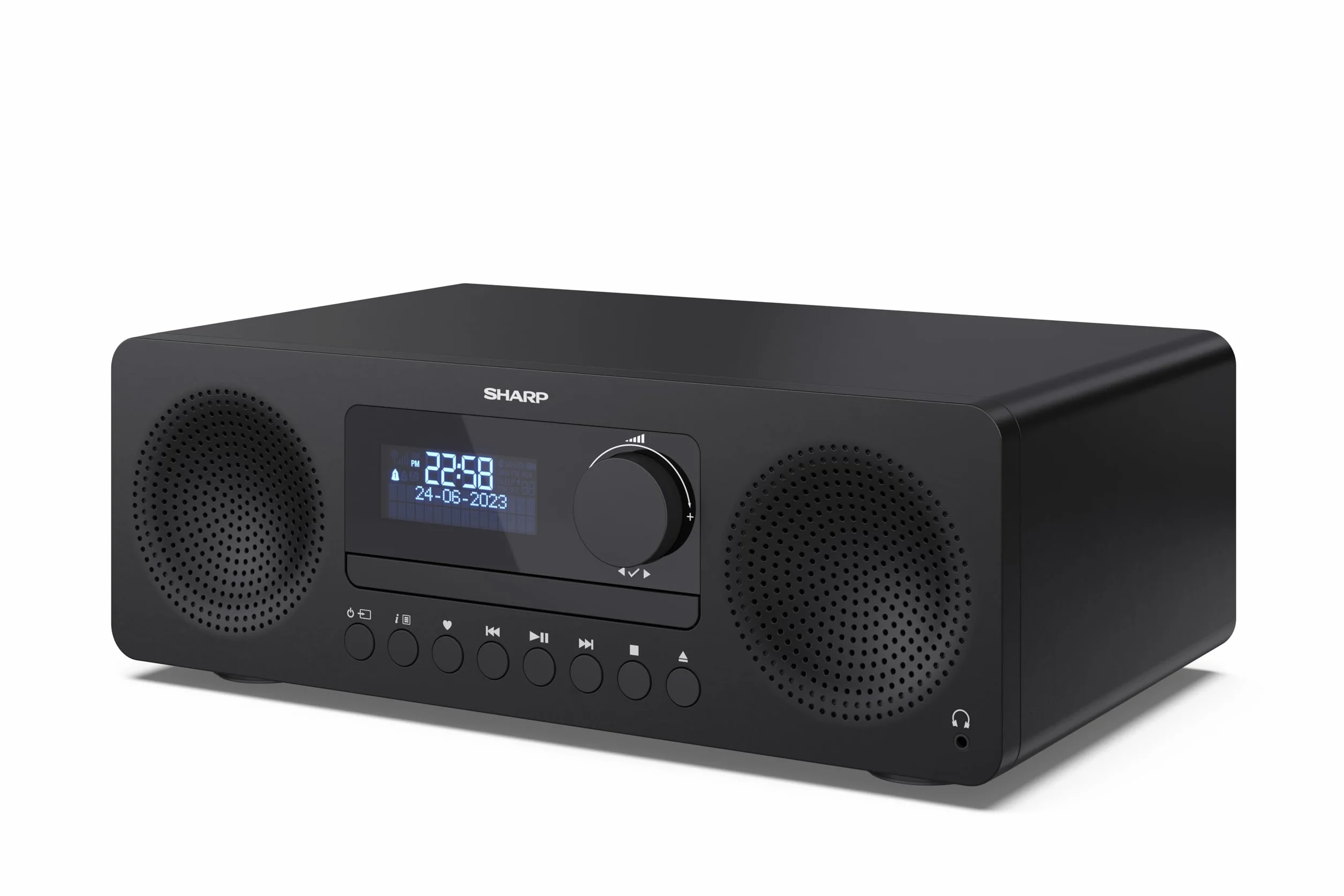 SHARP XL-B720D(BK) Tokyo All in One Sound System Radio Dab Dab+ FM Bluetooth CD MP3 USB Casque 60 W Noir