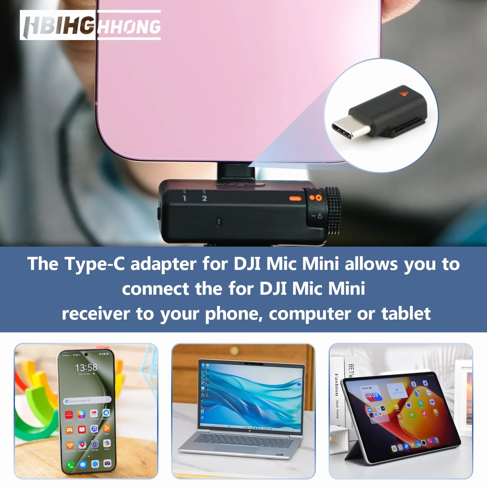 Adaptateur pour DJI Mic Mini Type-C