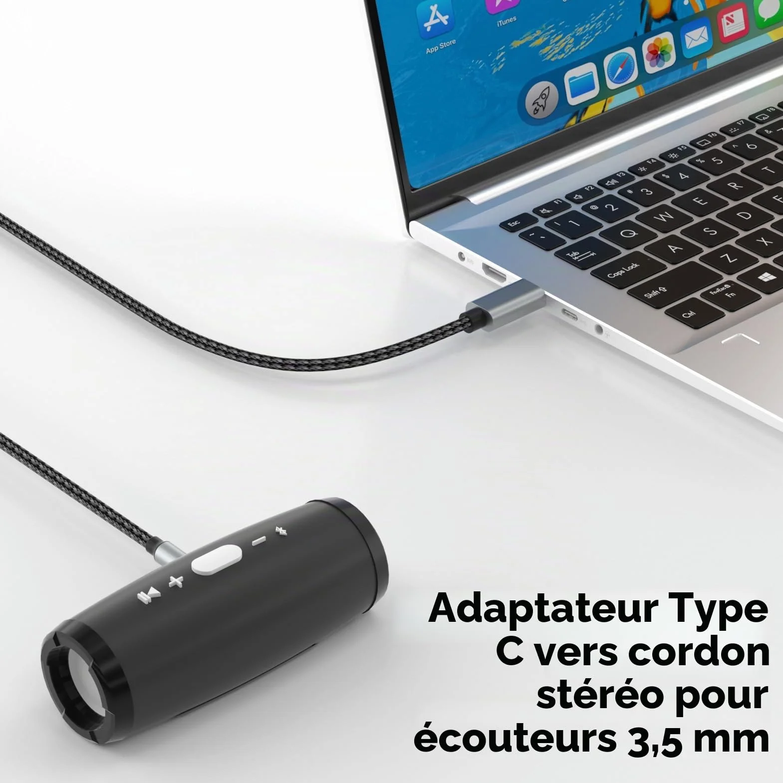 Câble USB C vers Jack 1.5M,USB C vers Auxiliaire Prise Jack 3,5mm,Adaptateur USBC Jack 3.5mm Compatible avec iPhone 17 Air Pro Max/16/15,Samsung Galaxy,S25/S24/S23 Ultra,iPad,Huawei P40/Mate40