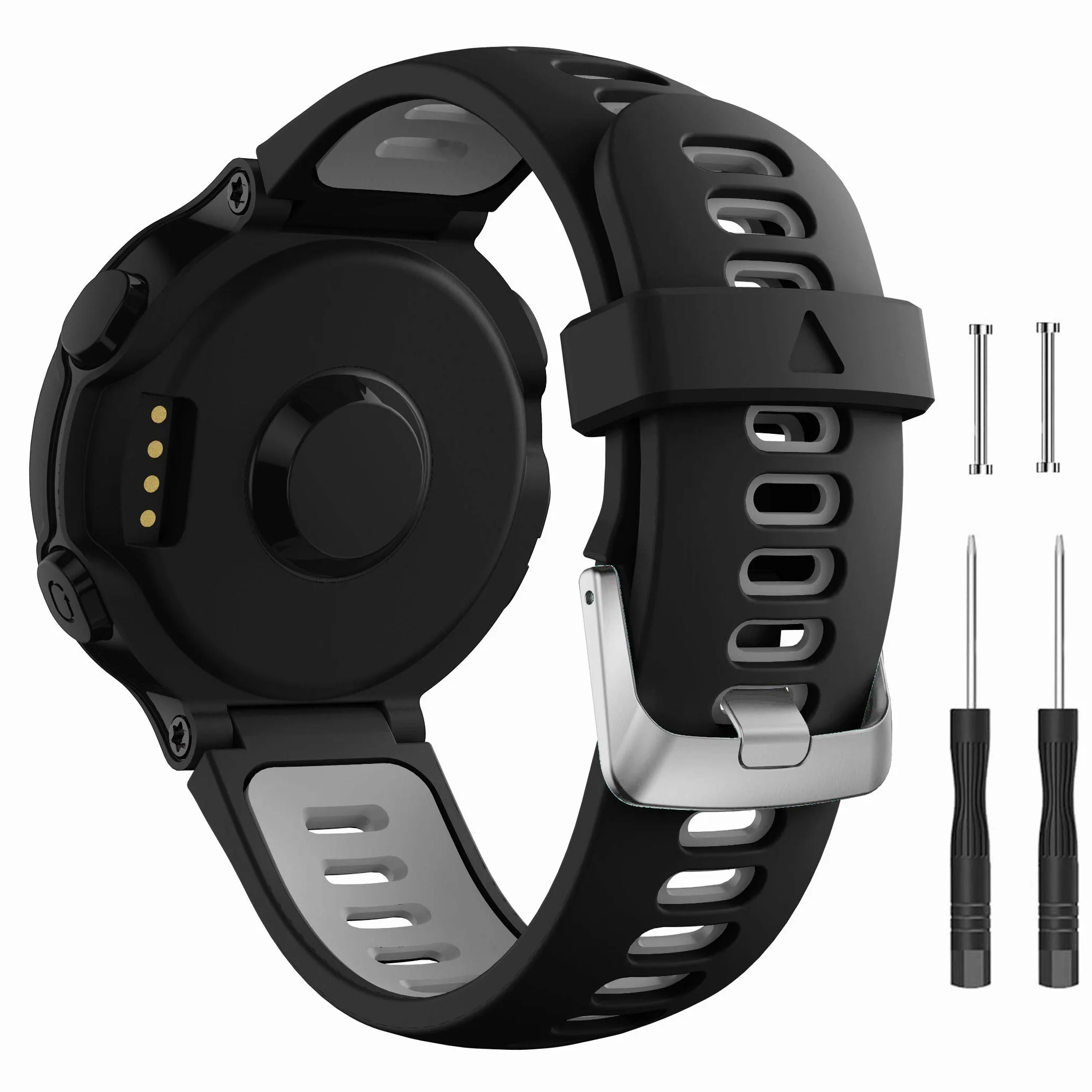 Bracelet pour Forerunner 735XT 235 235Lite 230 220 620 630, Bracelet de Remplacement Libération Rapide en Silicone Mince