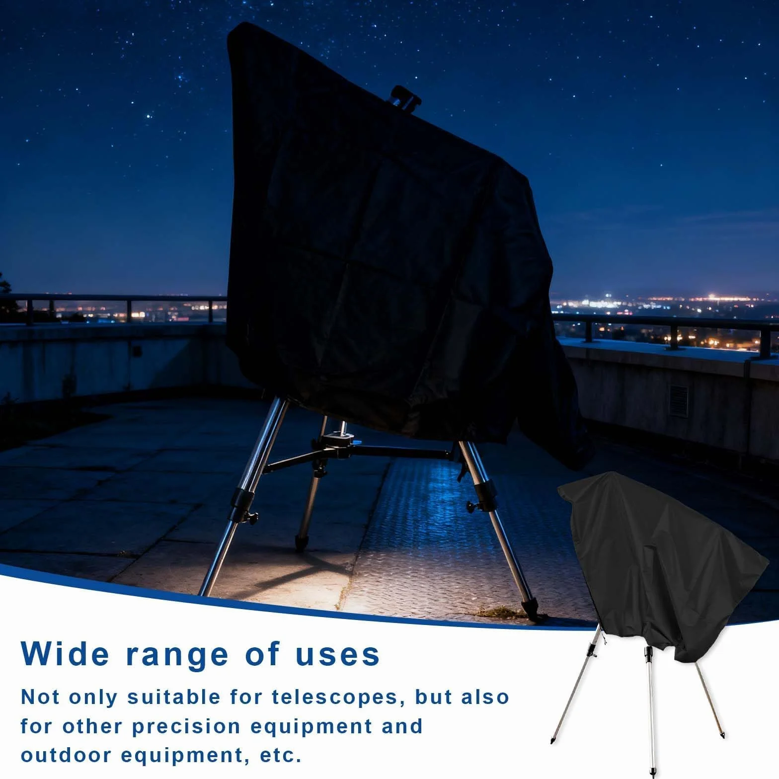 Housse anti-poussière imperméable pour télescope 150x85cm Protection étanche coupe-vent