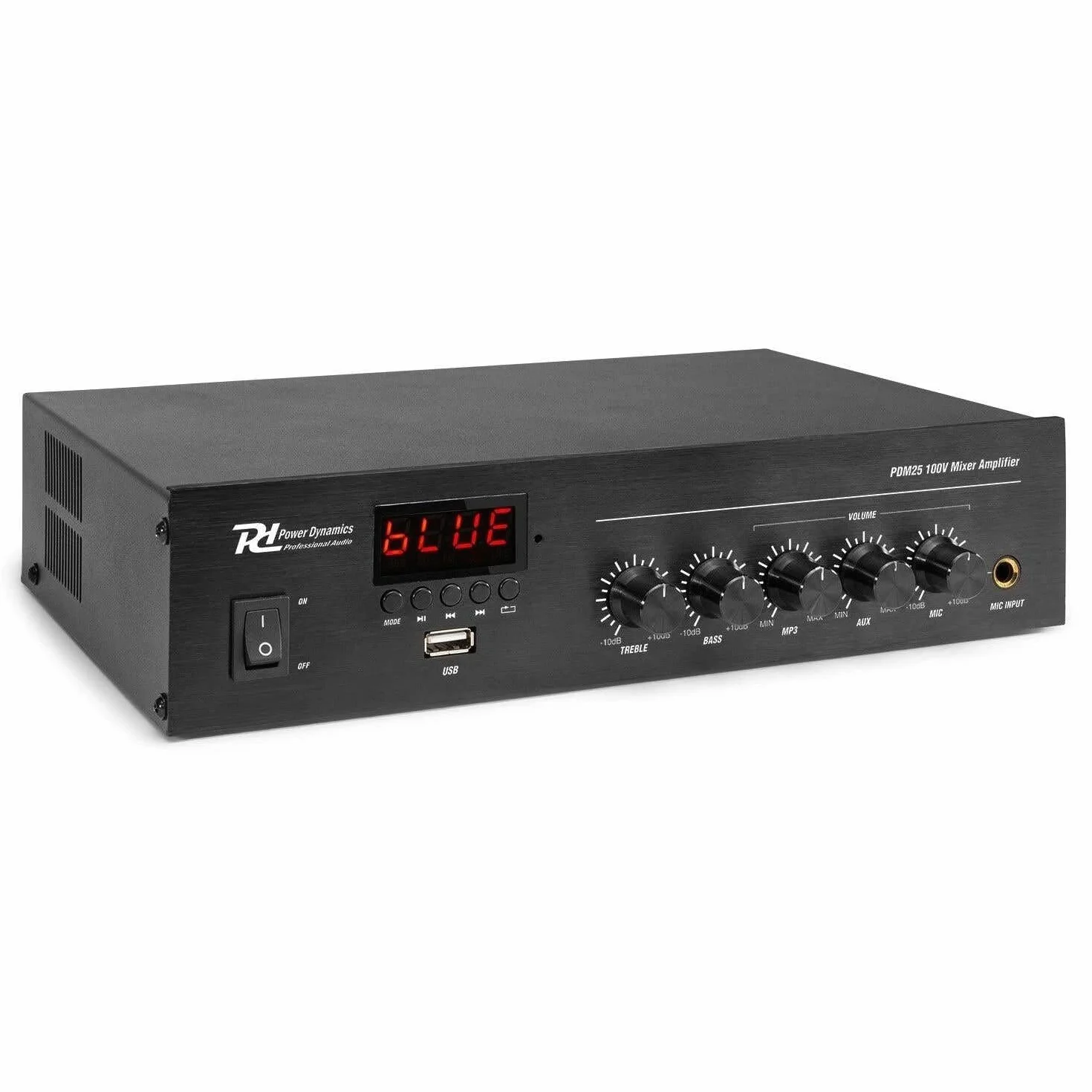 Power Dynamics Système Audio 100V avec Haut-Parleurs de Plafond CSPB5 et Amplificateur PDM25 Bluetooth FM USB Câble 50m
