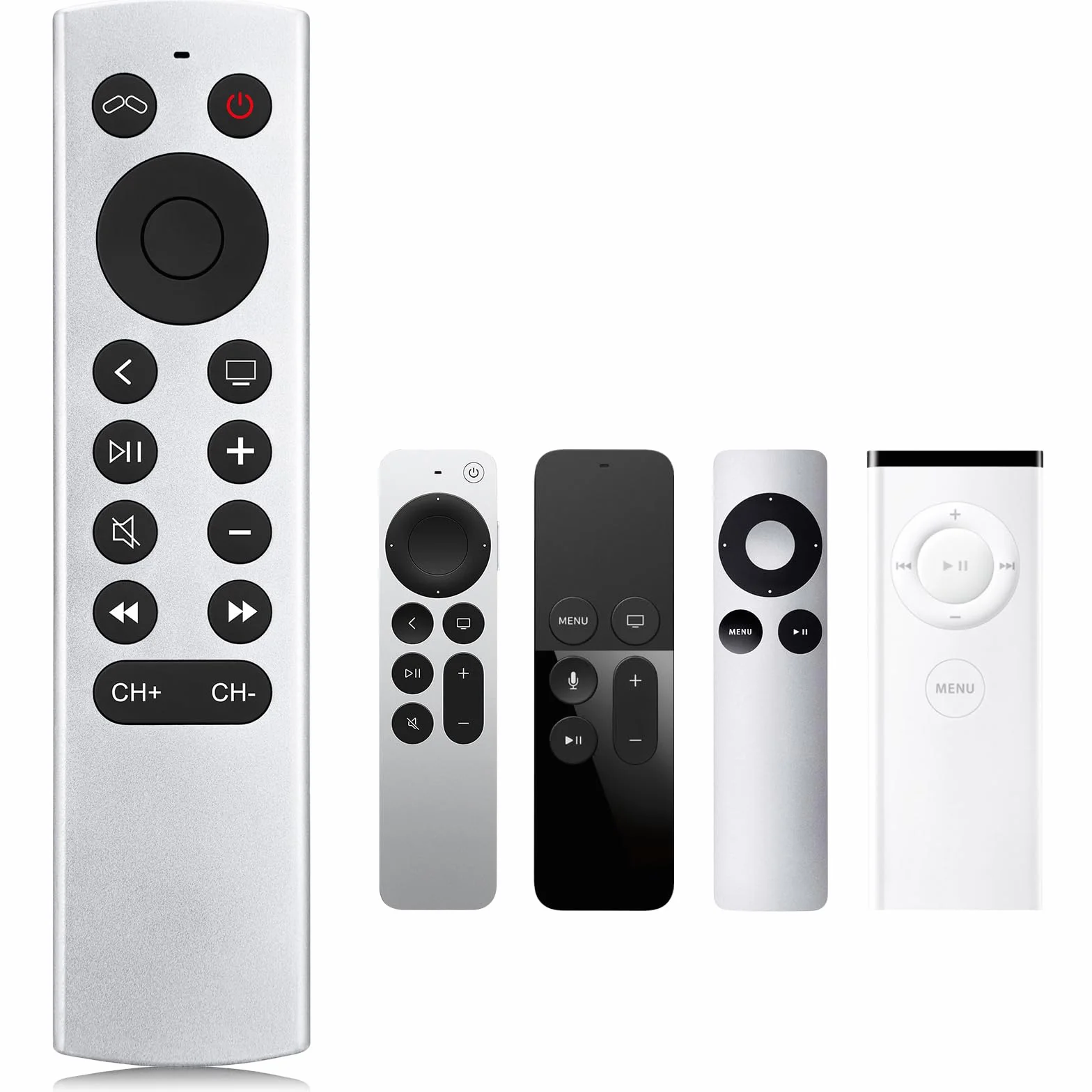 Telecommande-pour-Apple-4K-TV-Remote, Télécommande pour Apple TV 4K/HD (NO Voice & Siri)
