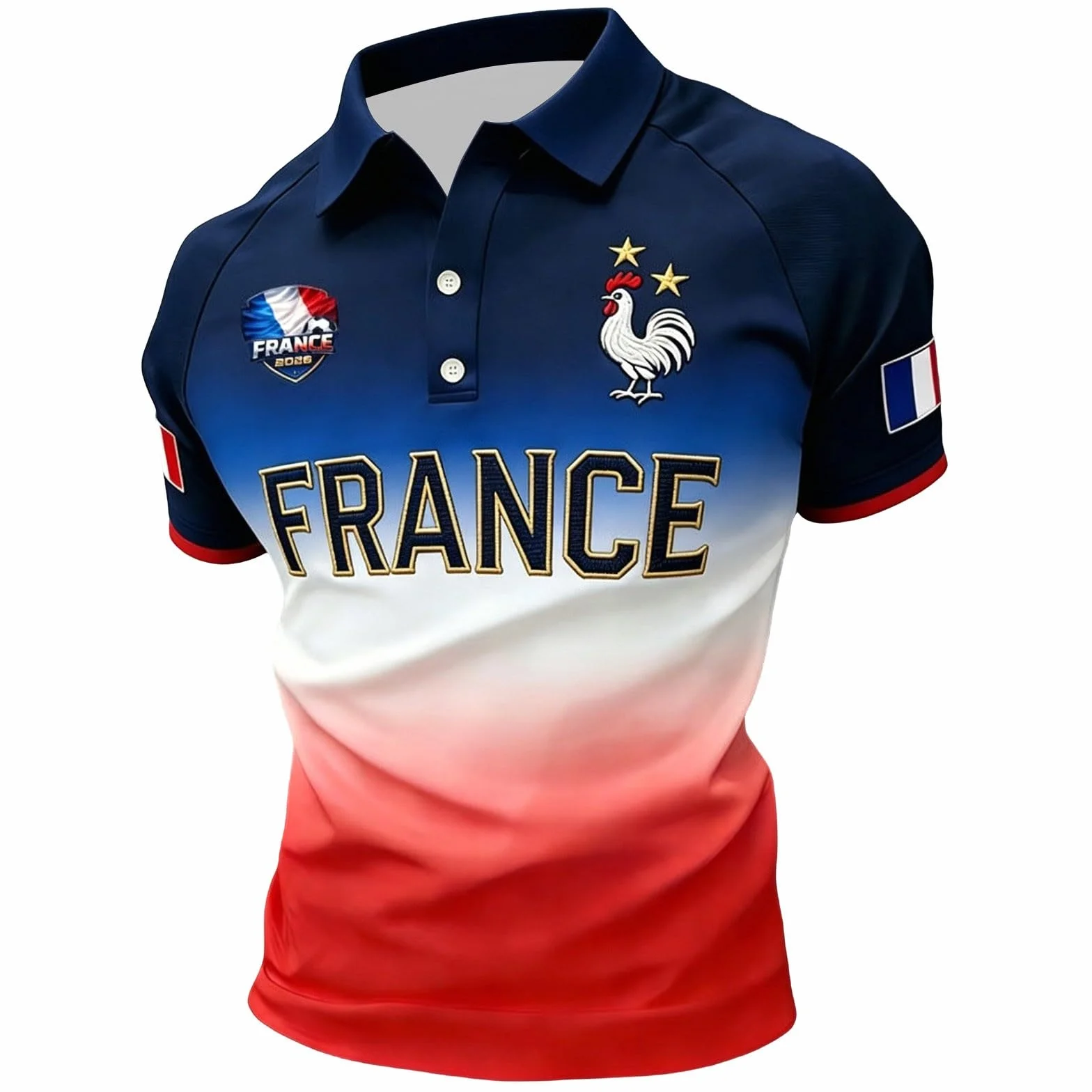 Coupe du Monde 2026 Maillot de Supporter de Football Équipe de France Haut Classique