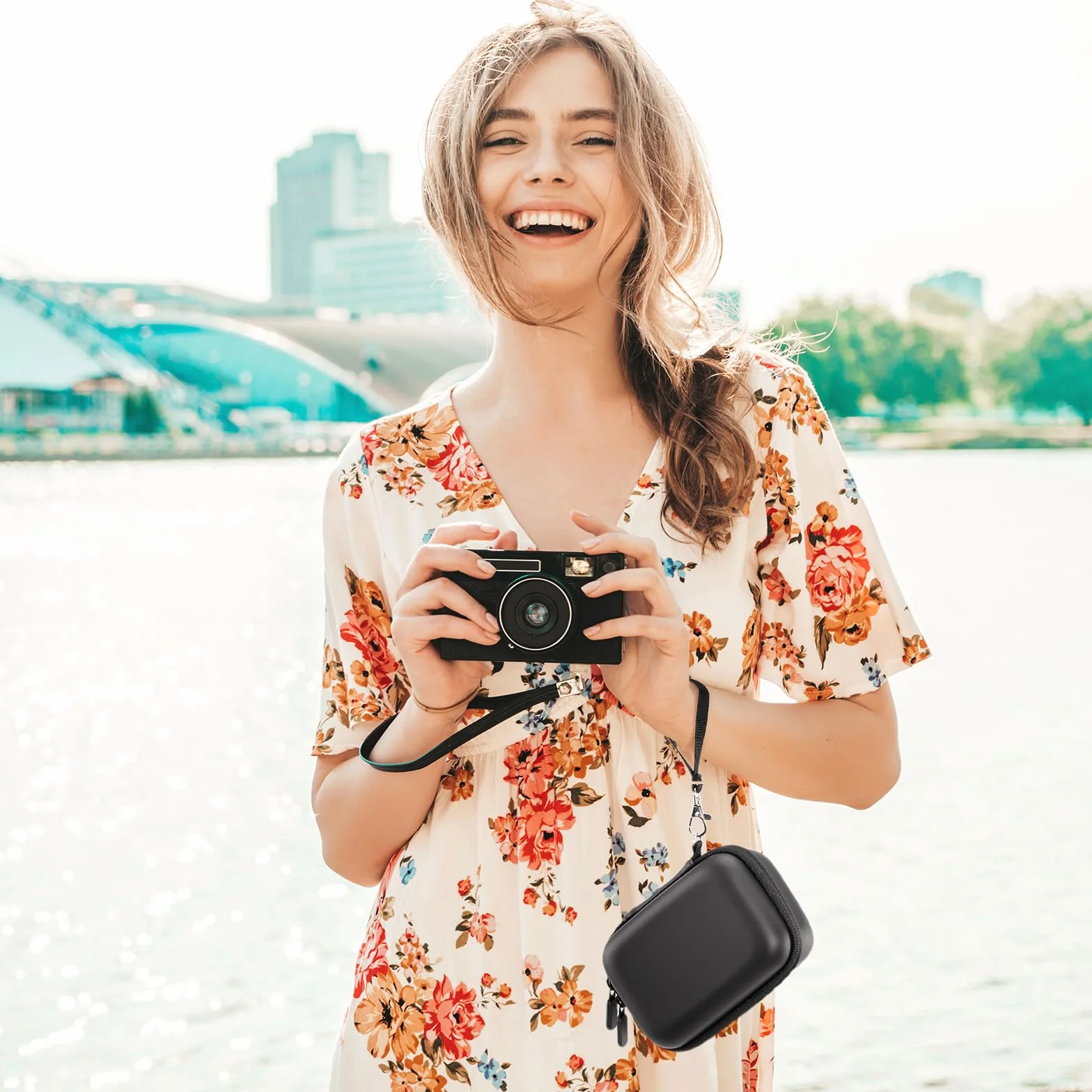 ProCase Étui pour Appareil Photo Canon G7X Mark III/II, SX740 HS, Sony ZV‑1F, Ricoh GR III, Lumix TZ99, Kodak WPZ2, Sacoche de Transport pour Caméra Numérique -Noir