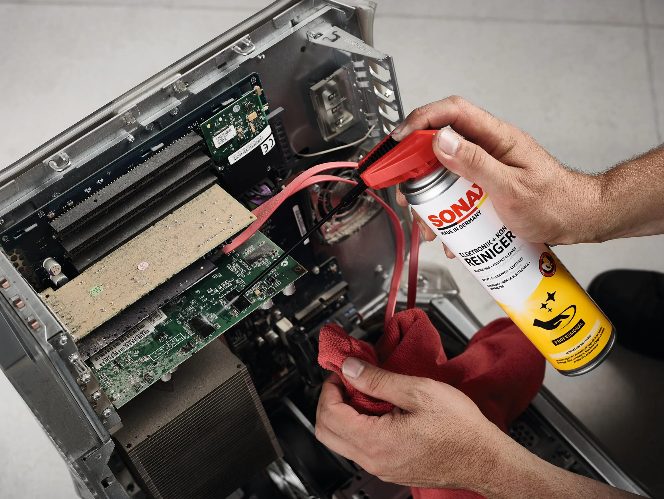 SONAX Produit de nettoyage pour contacts Électroniques (400 ml) nettoyant rapide pour connecteurs et composants électriques | Réf: 04603000