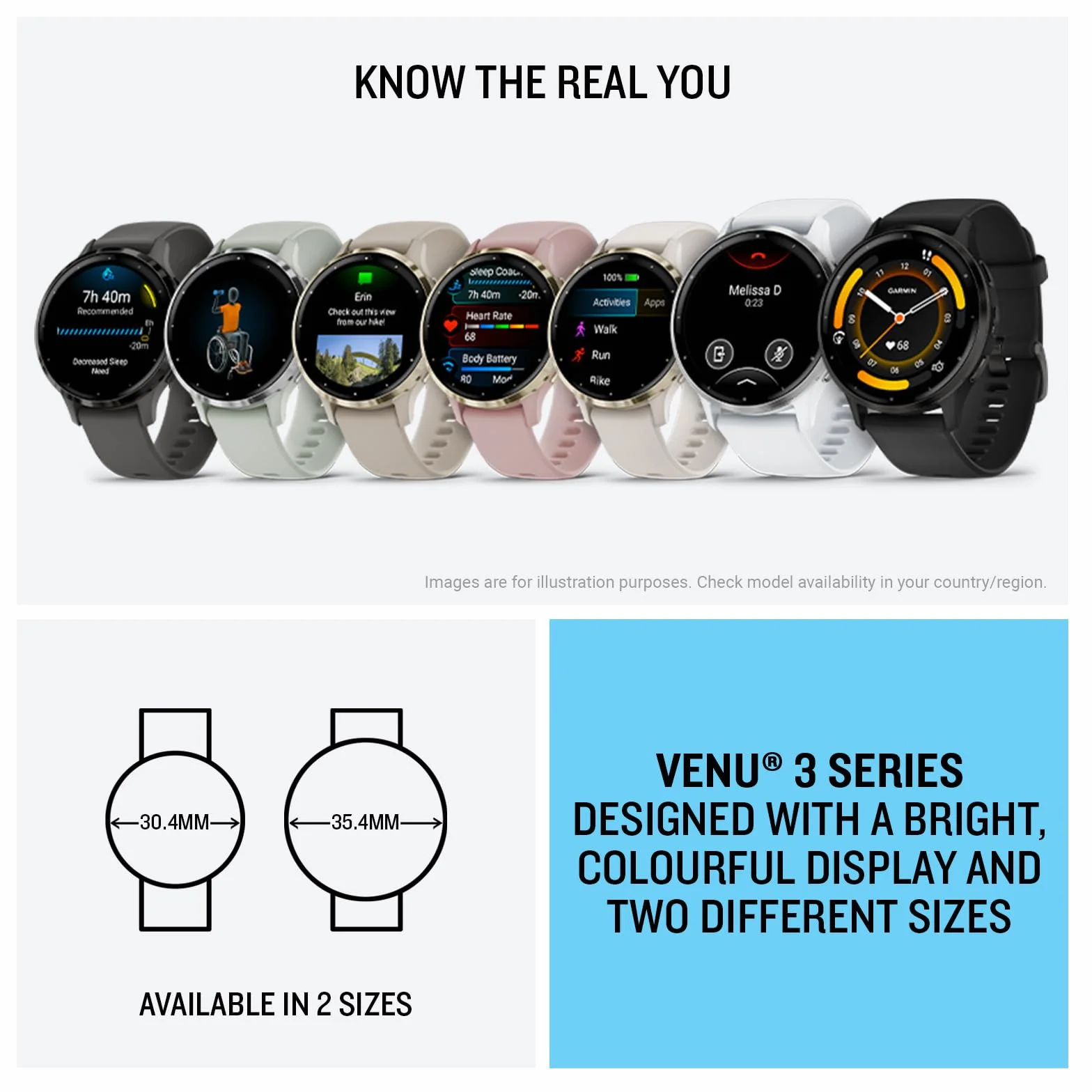 Garmin Venu 3S Montre connectée GPS Sport Santé Soft Gold Bracelet Ivoire 41 mm