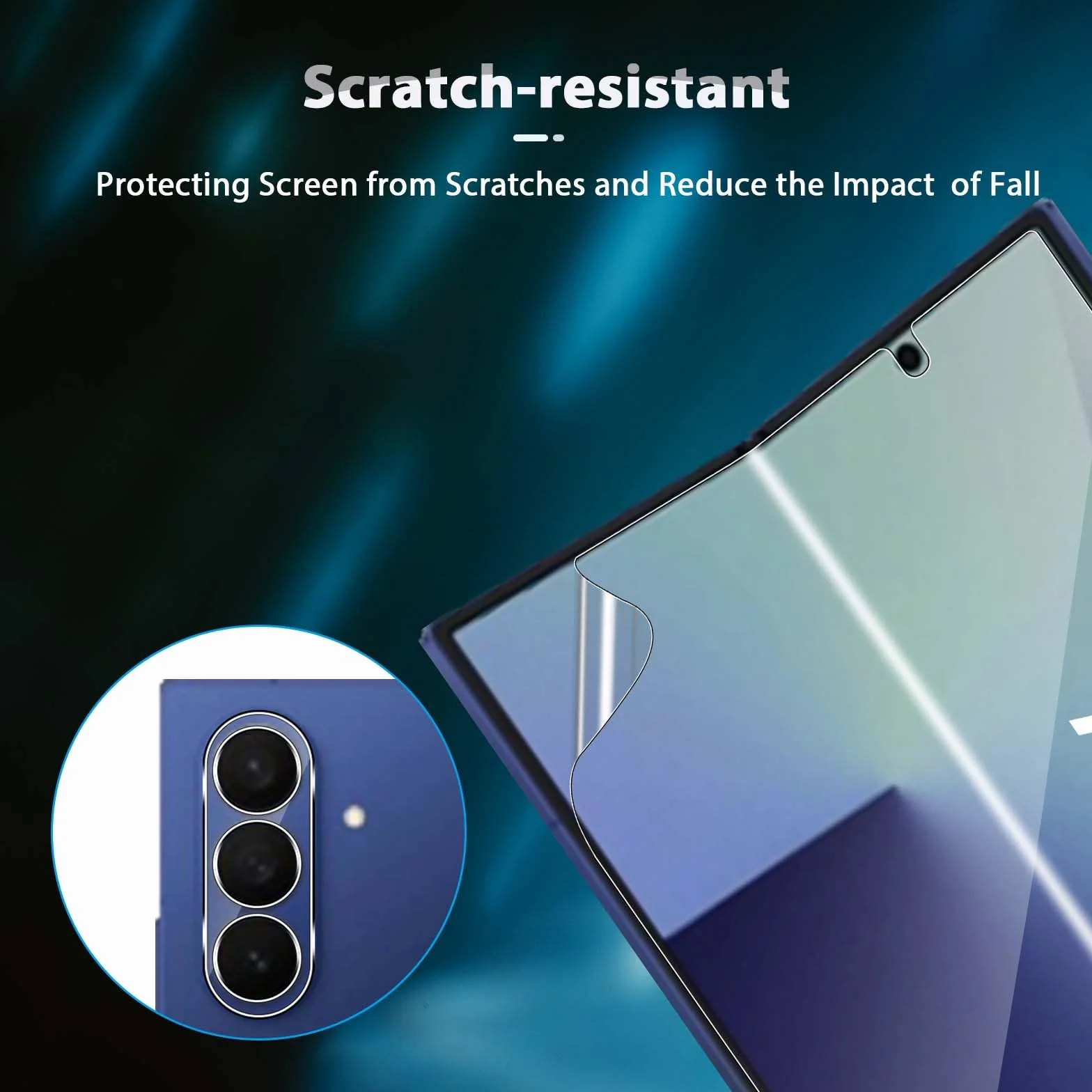 QULLOO Verre Trempé pour Samsung Galaxy Z Fold 7 / Fold7 5G, [2+2+2] Avant 9H Dureté Protection Écran + Protection Décran intérieure en TPU + Caméra Protecteur, Aux Rayures Film Protection