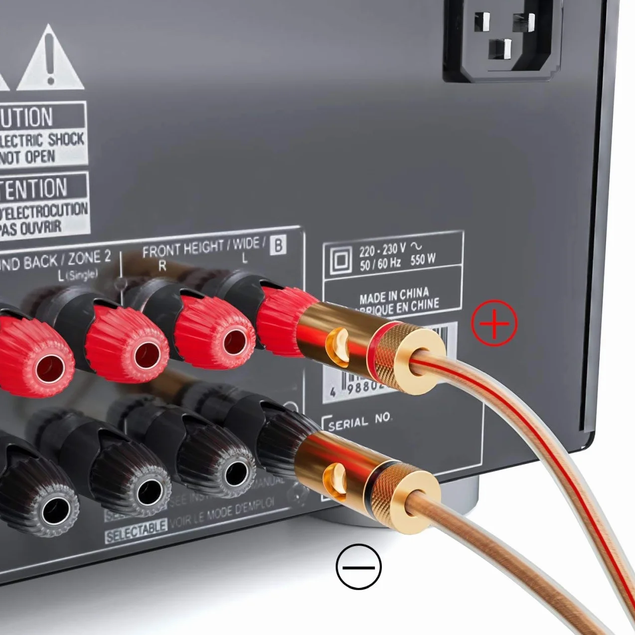 deleyCON 10m Câble Haut-Parleurs 2x 2,5 mm² - Pur Cuivre OFC - Audio pour Enceintes HiFi & Surround - Repérage des Polarités - Transparent