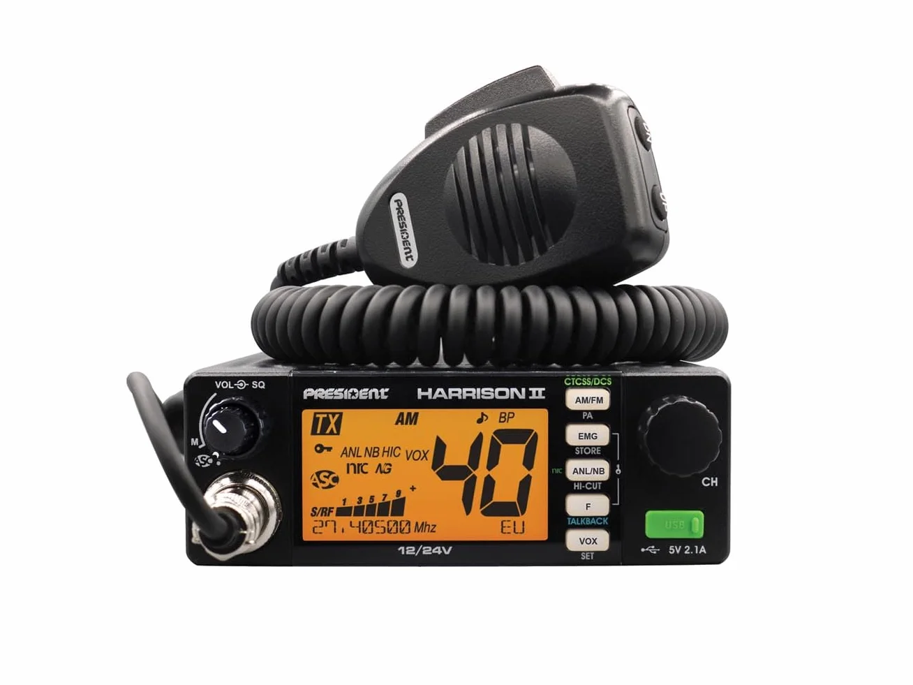 Président Harrison II ASC CB Radio AM/FM VOX NB ANL 12V/24V