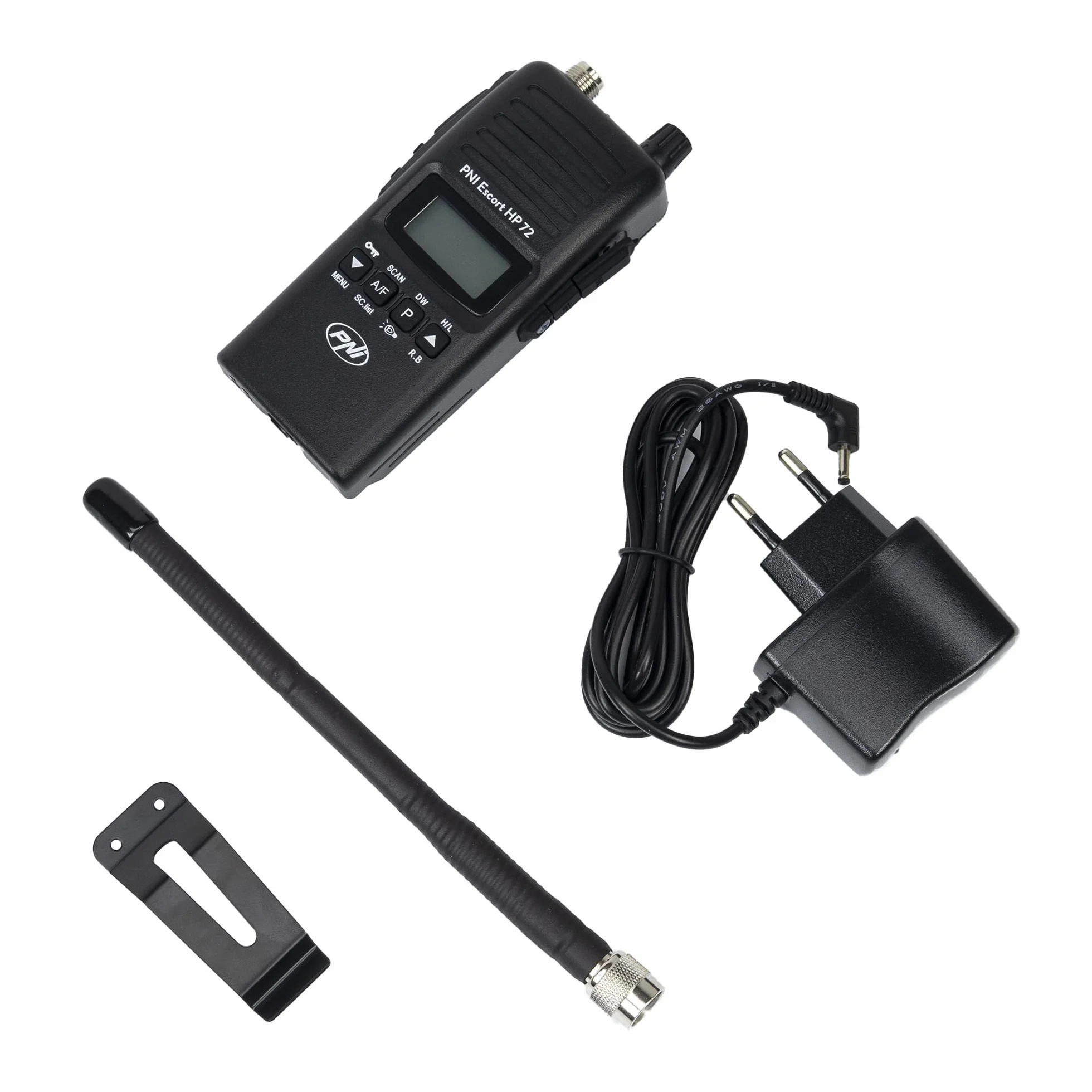 PNI Escort HP 72 Station de Radio Portable 4 W AM-FM ASQ Dual Watch Scan sans Batterie