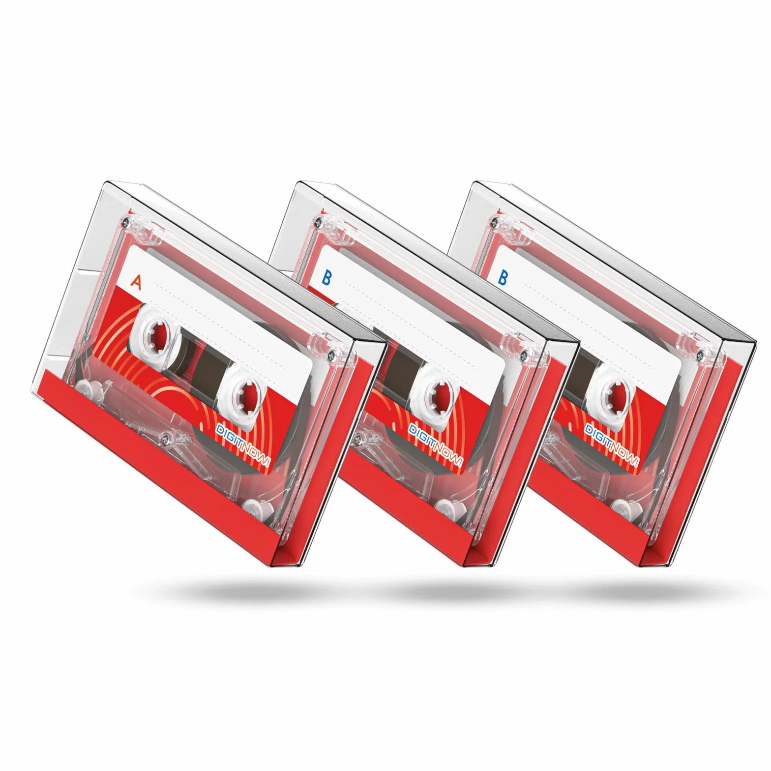 DIGITNOW! Cassettes Audio Vierges 60 Min Haute Performance (3Lot) Rouge M108