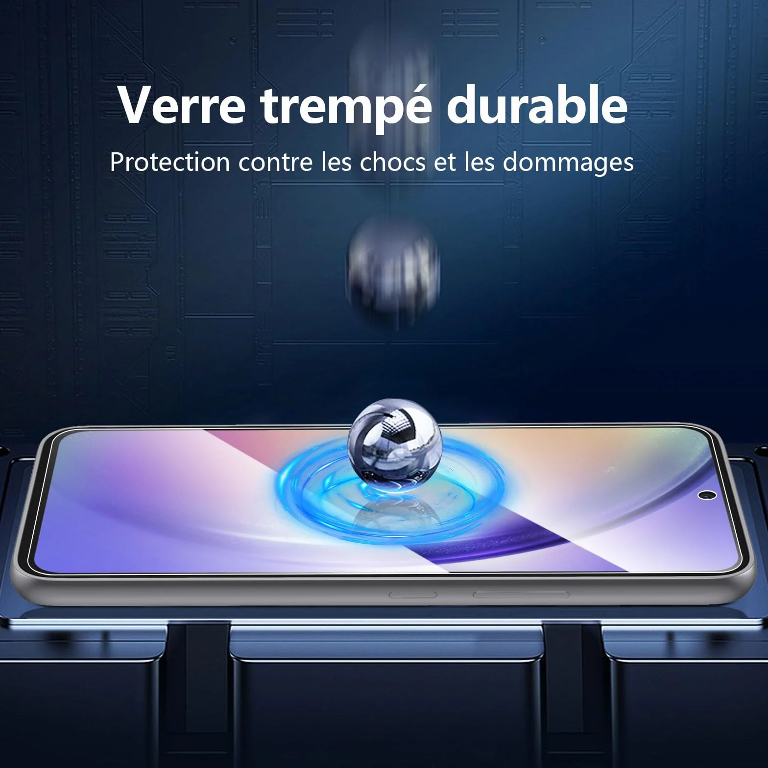 NEW'C Lot de 3, Verre Trempé pour Samsung Galaxy A54 5G, Film Protection écran efficace contre les Rayures - sans Bulles - Ultra Résistant (0,33mm HD Ultra Transparent) Dureté 9H Glass