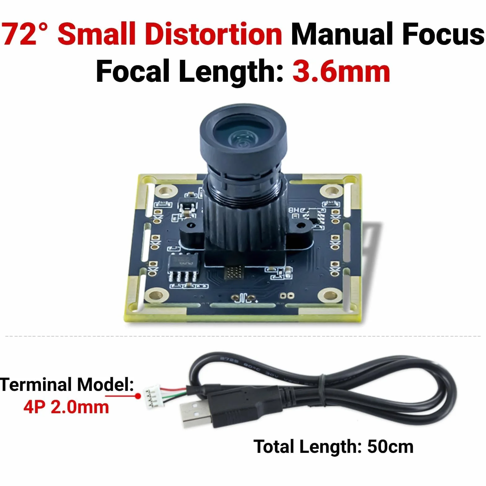 Module de Caméra intégré 1MP 1280x720 OV9732 pour Systèmes de Surveillance de sécurité