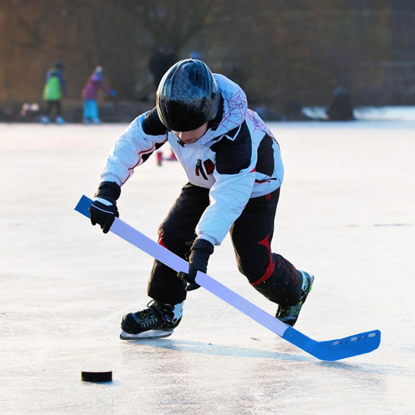 Ensemble de Crosses de Hockey de Rue pour Enfants - Bâtons de Hockey avec Balle - Ensemble de Démarrage