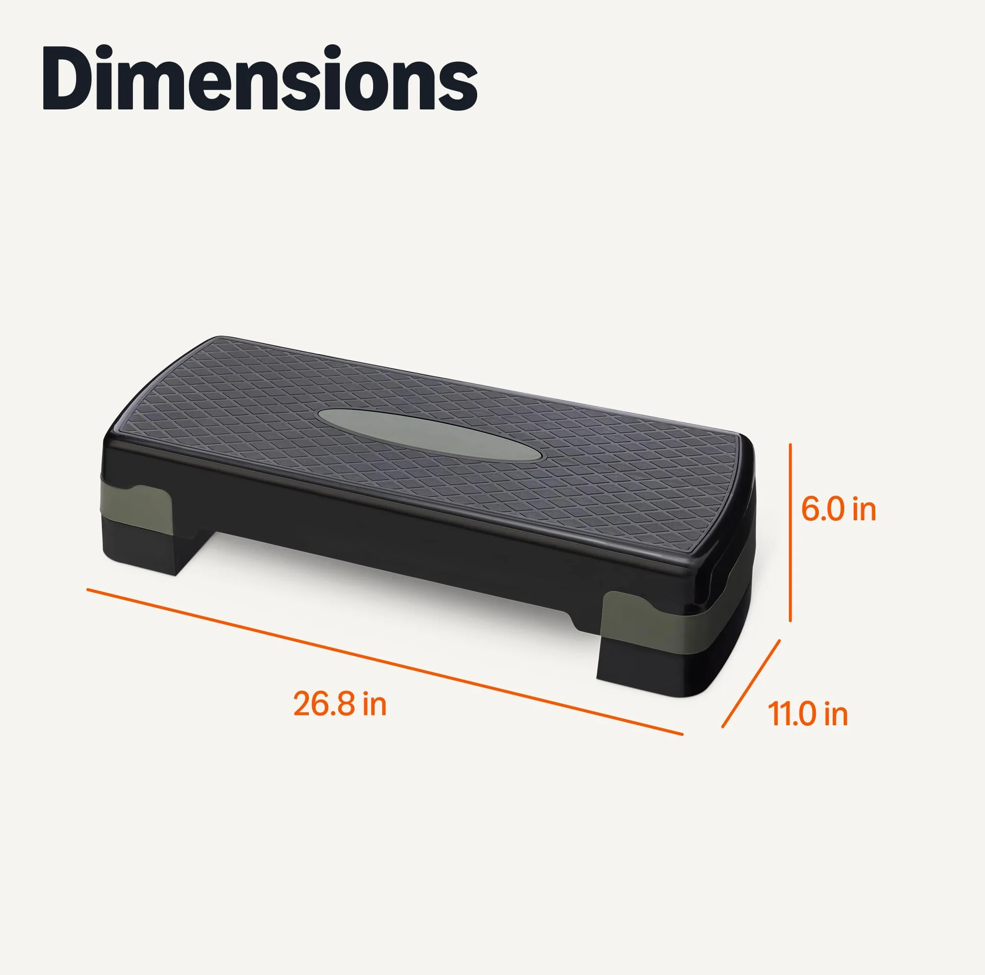 Amazon Basics Plateforme de Step Aérobique Réglable 68.58cm Noir/Gris