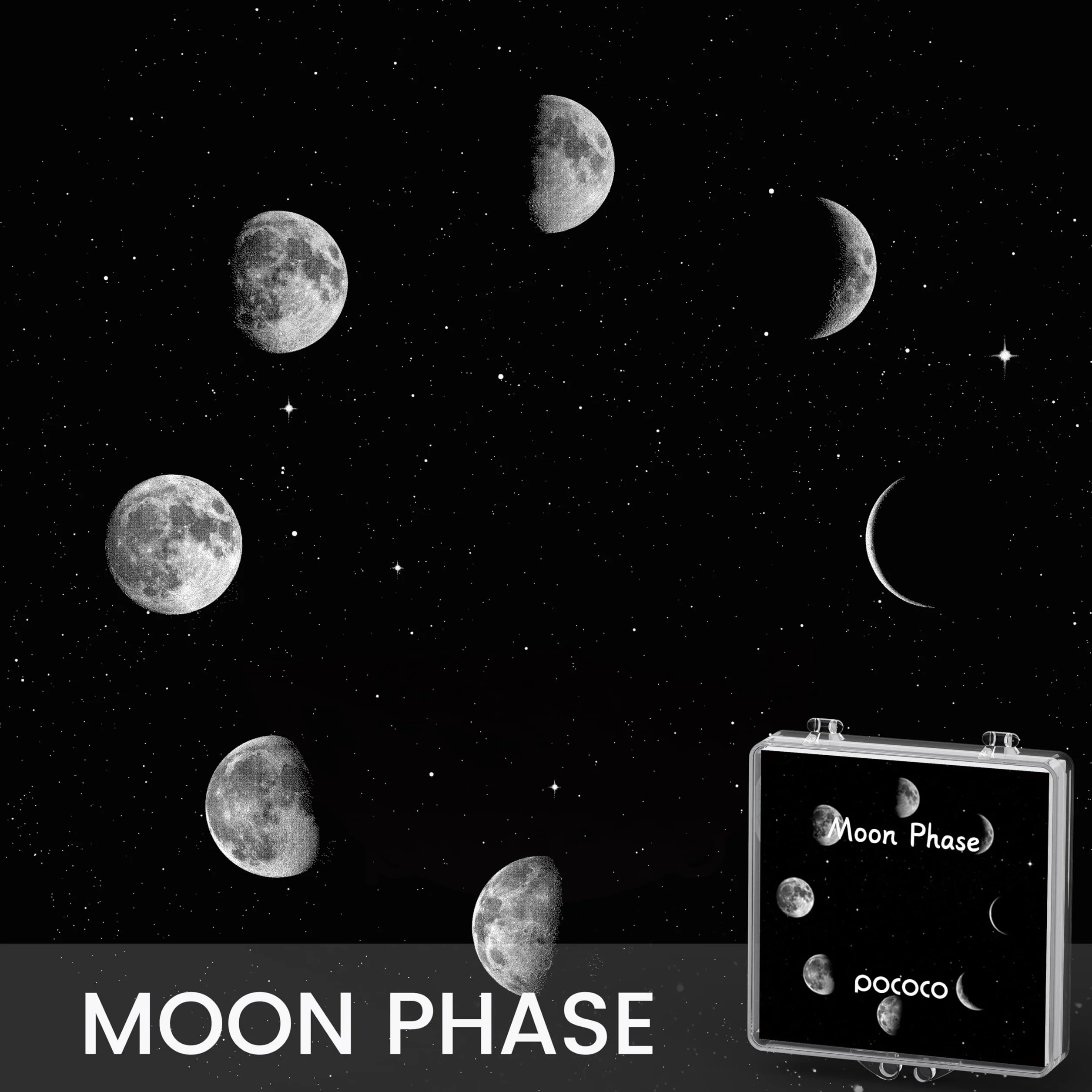Disques Réalistes Moon - Disques pour Le Projecteur d'Étoiles POCOCO Galaxy Lite Home Planetarium, Ultra HD 5k, 3 Pièces (Moon - 3 Disques sans Projecteur)