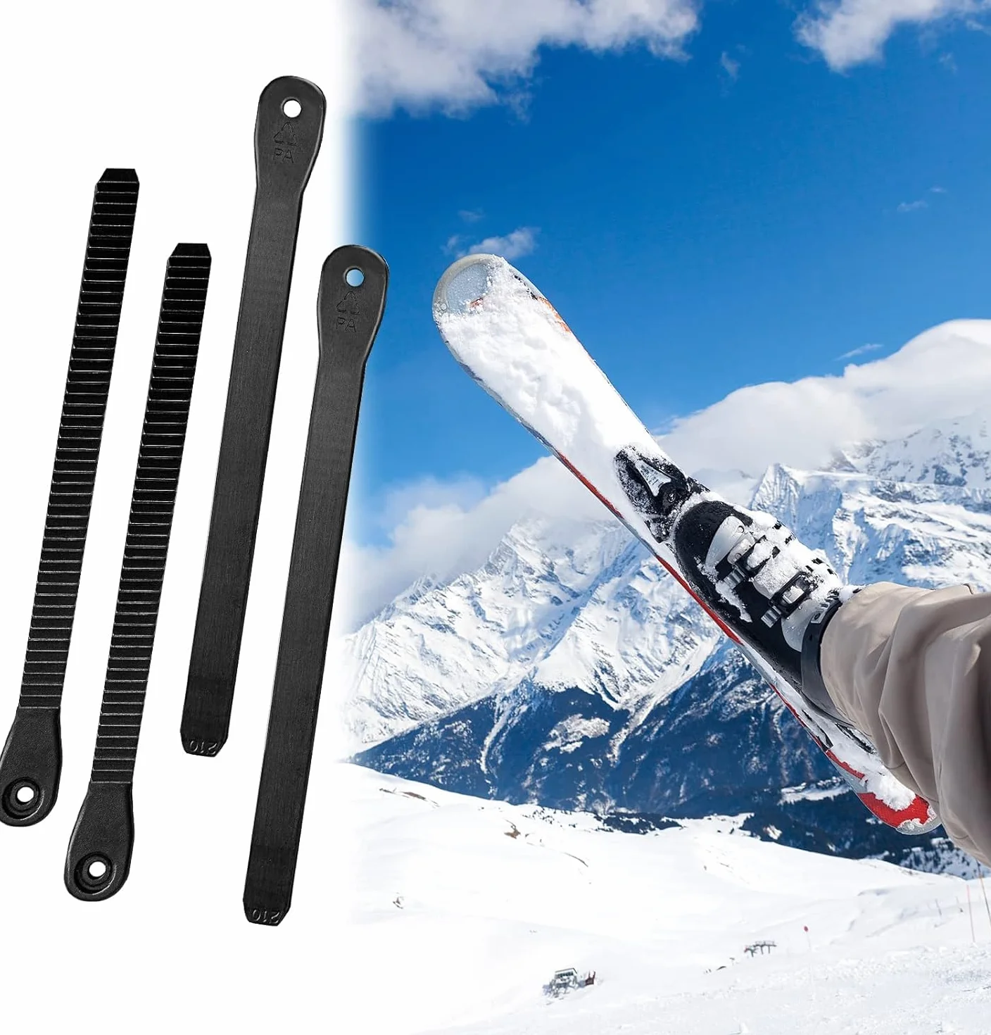 Fixations de Snowboard 6 Pièces Fixation Snowboard Homme Accessoire Ski Snowboard Binding Straps