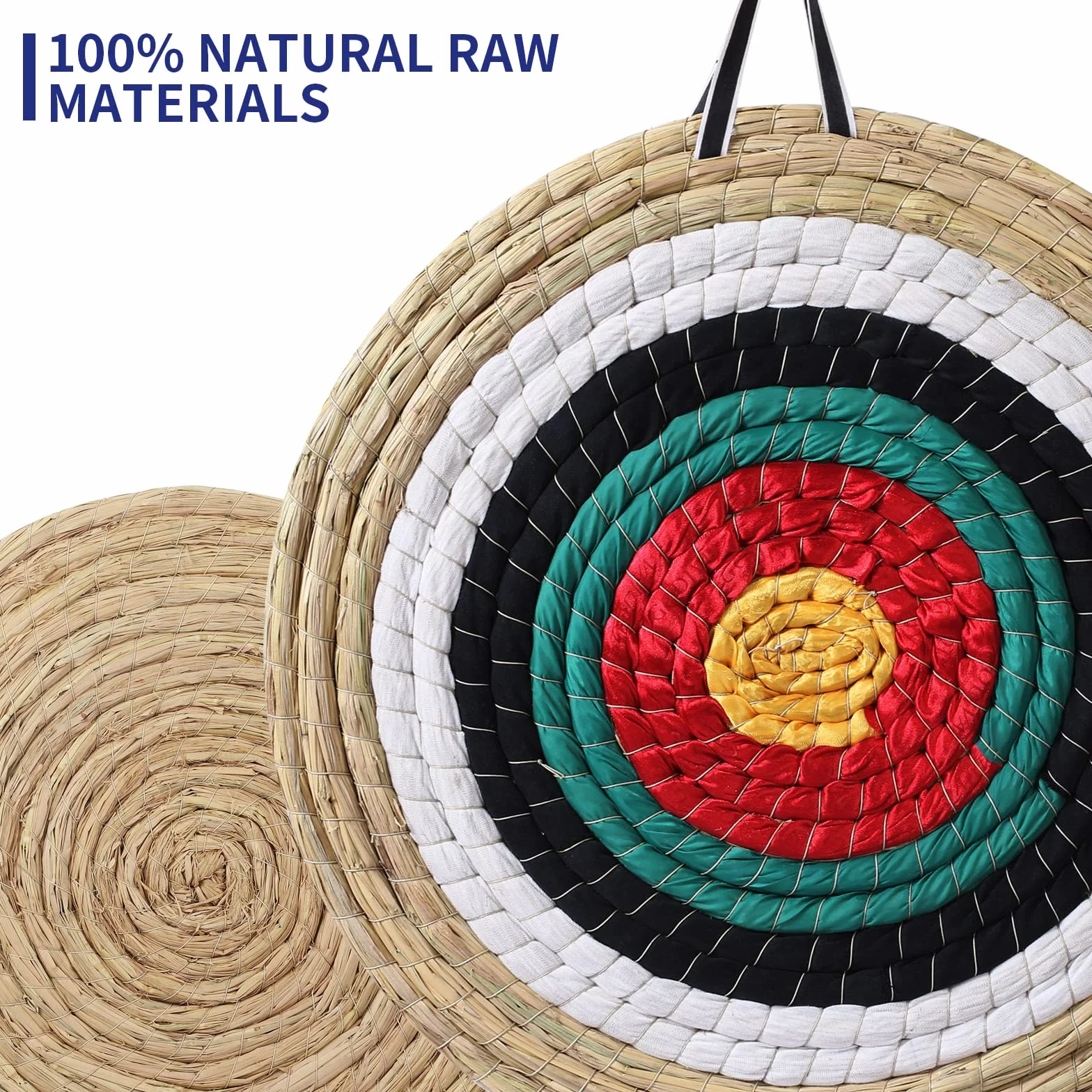 Cible de tir à l'arc 50cm en paille traditionnelle faite à la main pour chasse et arbalète
