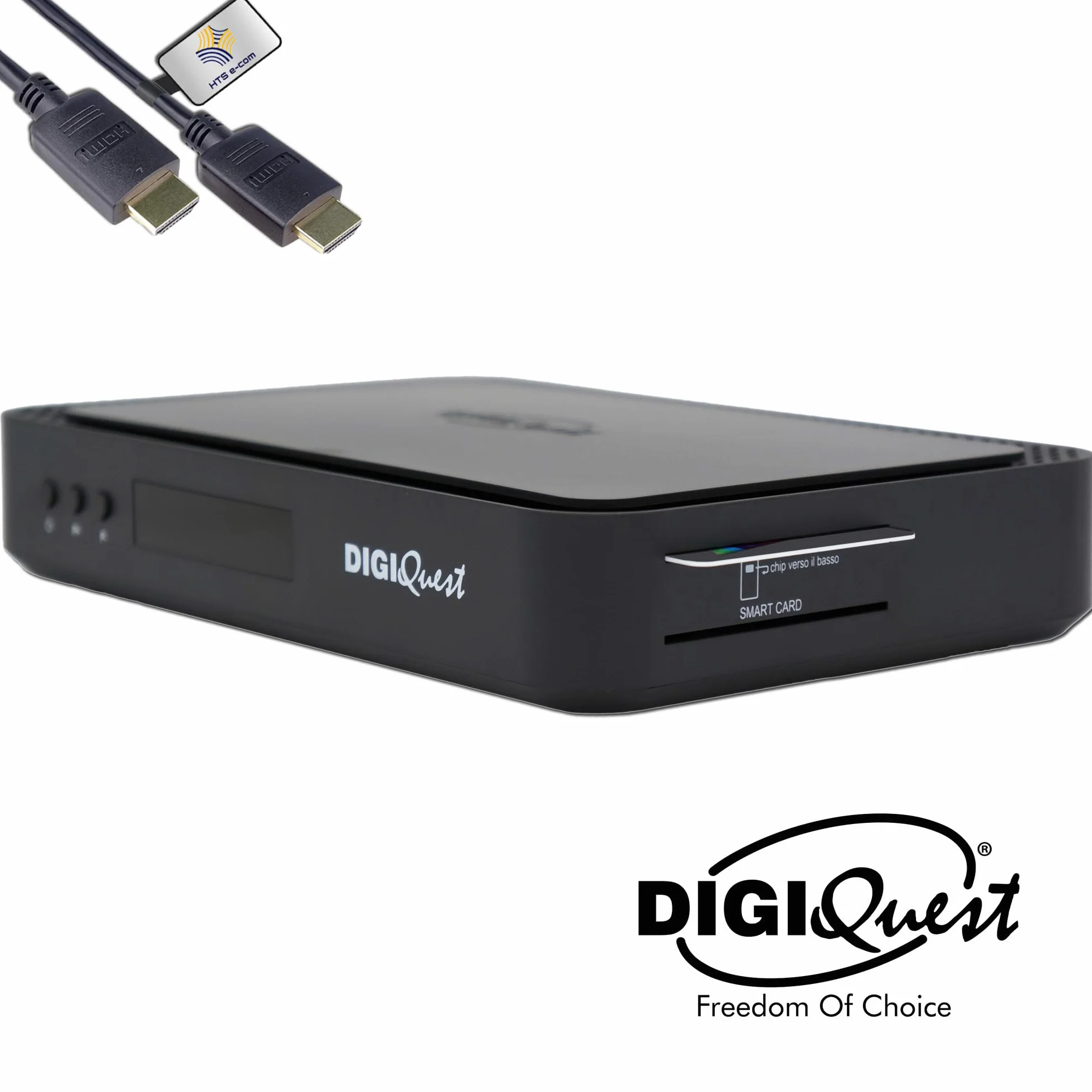 DigiQuest Q99 Récepteur satellite Combo 4K UHD DVB-S2/T2 HEVC HDR PVR Ready Noir