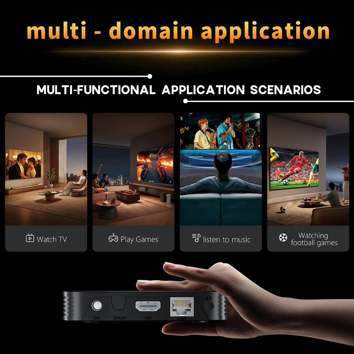 Android 14.0 TV Box,2026 Android Box 2GB 16GB RK3528 Quad-Core 64bit Cortex-A53 Mali 450 MP2 GPU,Smart TV Box Support 4K Bluetooth 5.4 Double Bande Wi-FI 10/100M Ethernet HD2.0 USB2.0 et USB3.0
