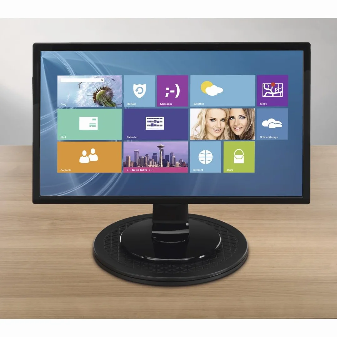 Hama Plateau Tournant Universel Hama 30cm (Plateau Rond Rotatif 360° Multifonction, Taille L, Supporte 80 kg, idéal pour TV, Enceintes, Ecrans, Plantes, Ustensiles de Cuisine, Modelisme) Noir