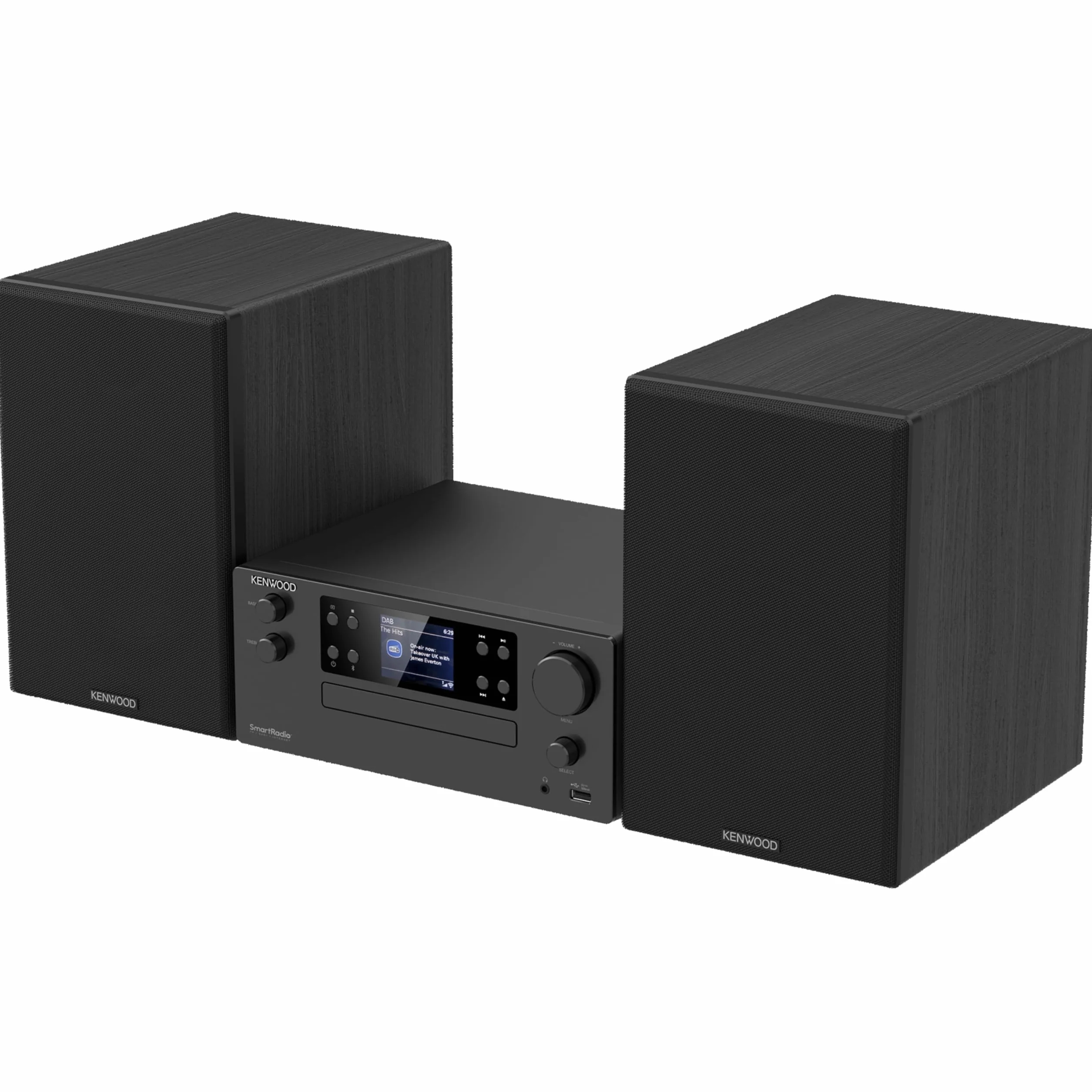 KENWOOD M-9500S-B - Système Micro Hi-Fi Intelligent avec Radio Internet, DAB+, CD/USB, Streaming Audio, Sub-Out, Entrée Optique, 2 x 50 W RMS Noir