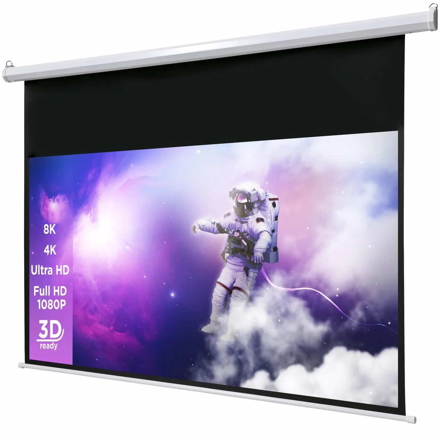 Celexon Basic Écran de Projection Motorisé 110" 240x135 cm 16:9 Full-HD 4K Home Cinéma