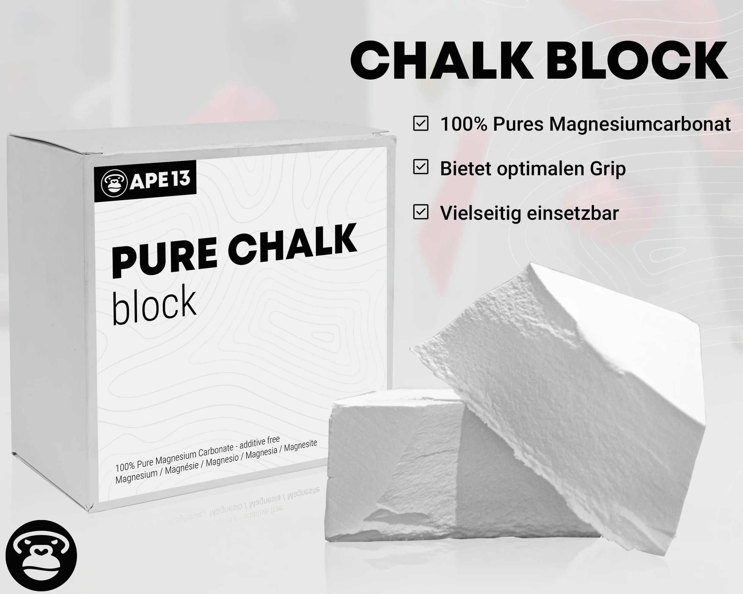 Bloc de magnésie 8 x 56 g pour escalade, boulder, gymnastique, haltérophilie