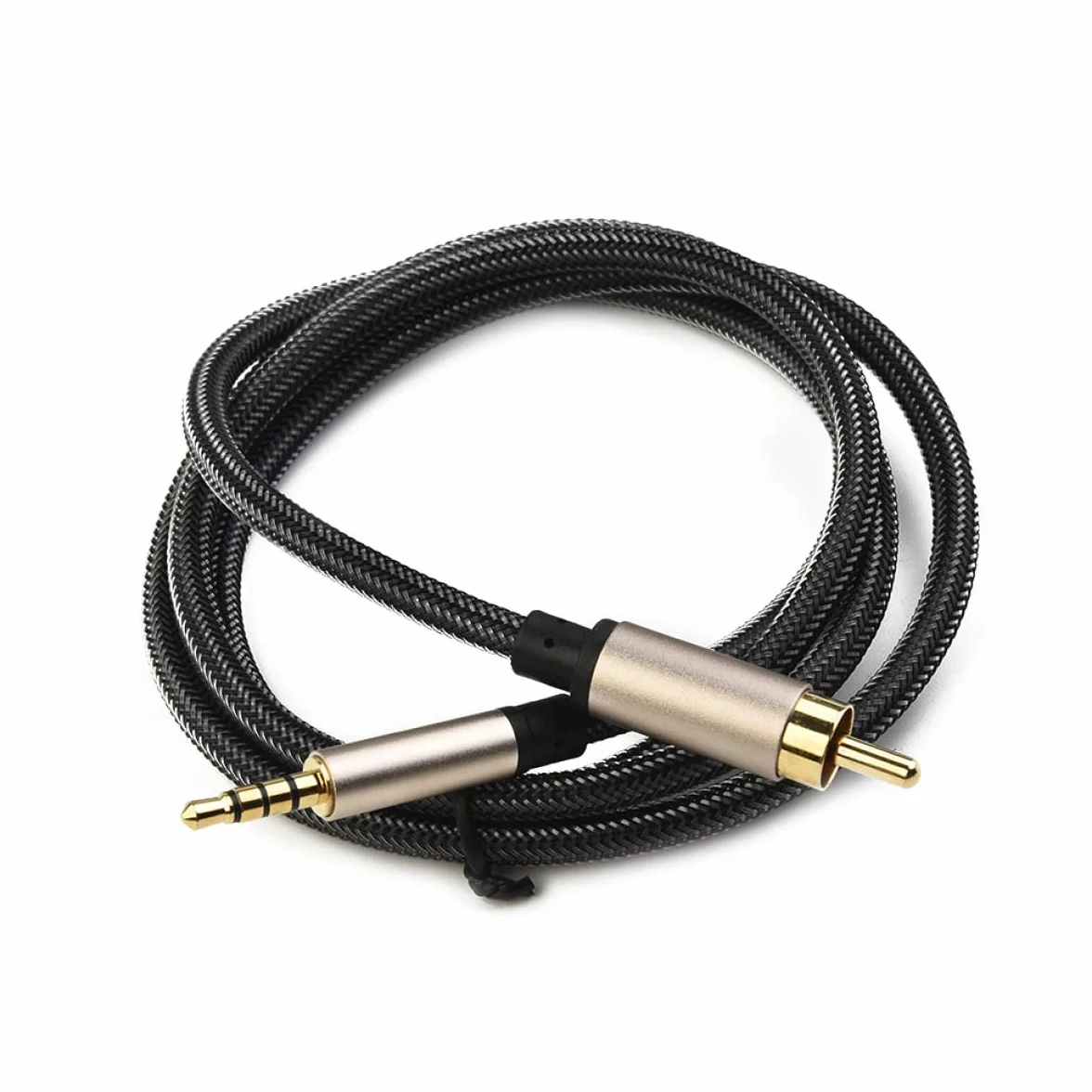 Câble Audio-vidéo Coaxial numérique stéréo SPDIF pour RCA vers 3.5mm mâle pour HDTV 1m/2m, 2 pièces