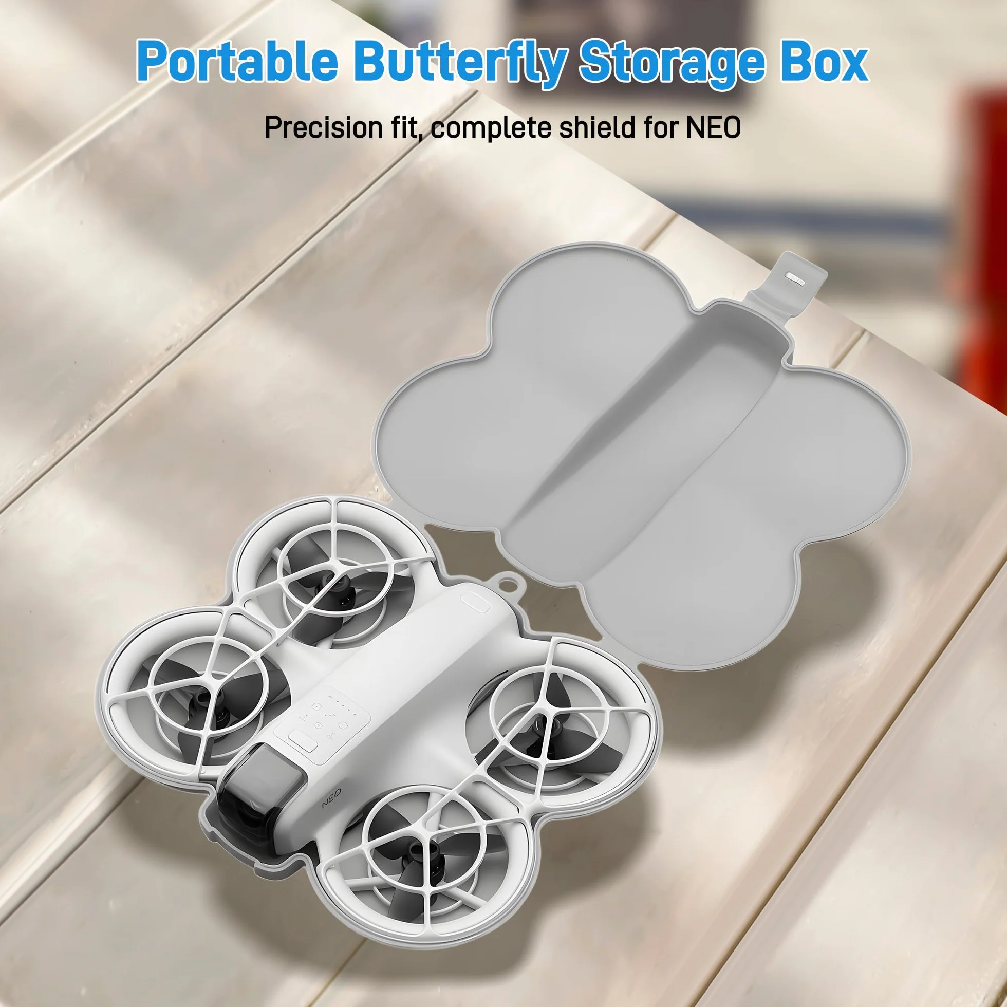 Starvortex Étui de Transport pour DJI Neo, Sac de Transport pour DJI Neo Anti-Chocs et Anti-Rayures, Plastique Étui de Rangement Ultra-Léger de 73 g, Accessoires pour DJI Neo avec Boucle de Randonnée