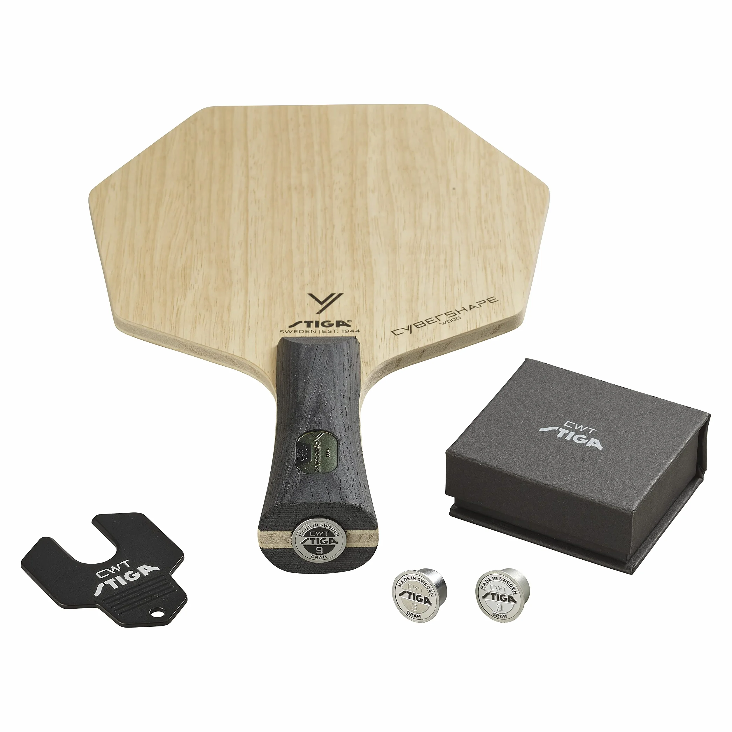 Stiga Cybershape Wood Bois de Tennis de Table Professionnel avec CWT