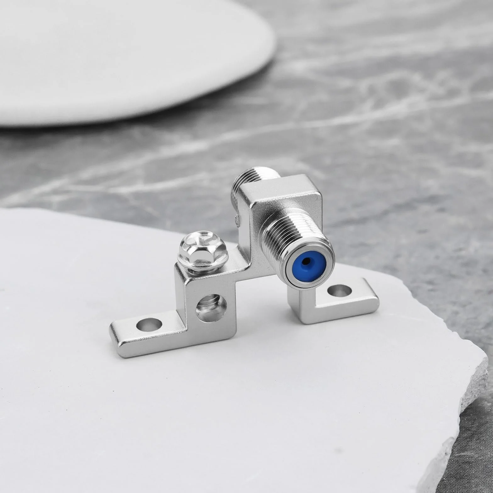 Create idea Lot de 2 blocs de mise à la terre coaxiaux de type F 2,5 GHz pour une transmission stable des signaux TV par satellite/câble - Remplace GBS81R