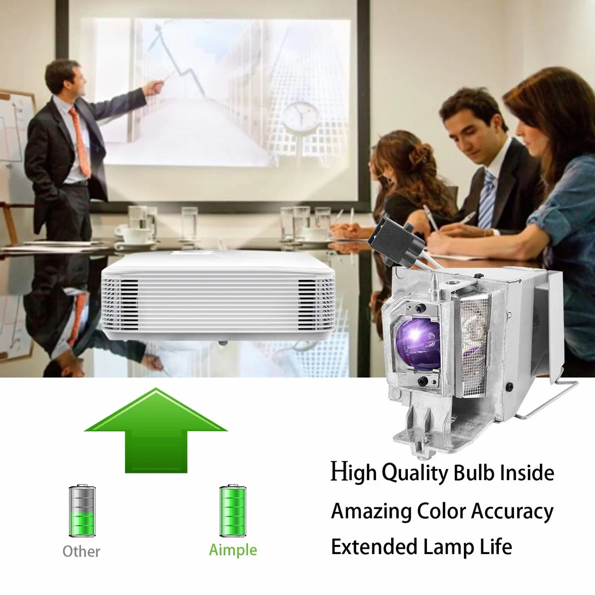 Lampe pour Optoma HD141X HD26 GT1080E H183X H182X HD29 DARBEE DX346 DH1009 W316 X316 X312 W312 S310E DX342 EH200ST GT1070Xe GT1080Darbee BR323 BR326 DH1008 Vidéoprojecteur