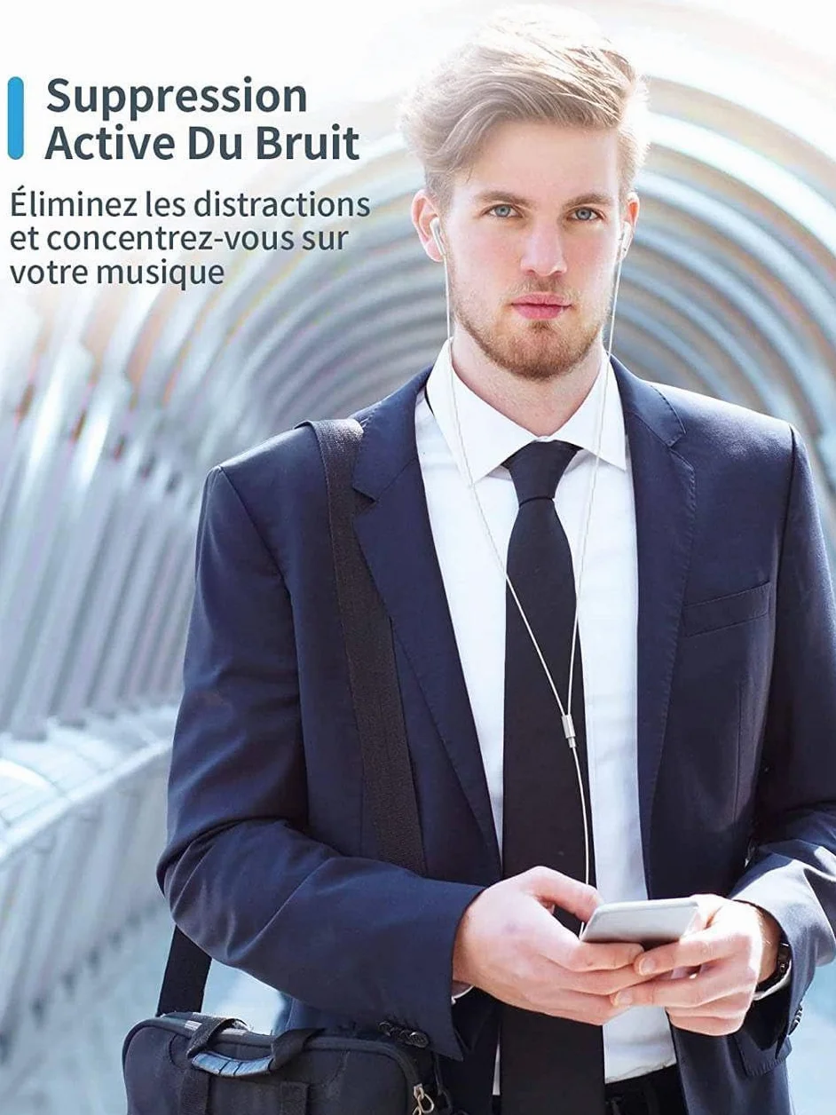 Écouteurs USB C,Ecouteur Filaire HiFi Stéréo Compatible avec iPhone 17/16/15 Pro Max Plus,iPad Pro Air,Samsung Galaxy S25/S24/S23/S22/Ultra,Google Pixel,Xiaomi,Huawe,Android,Type C