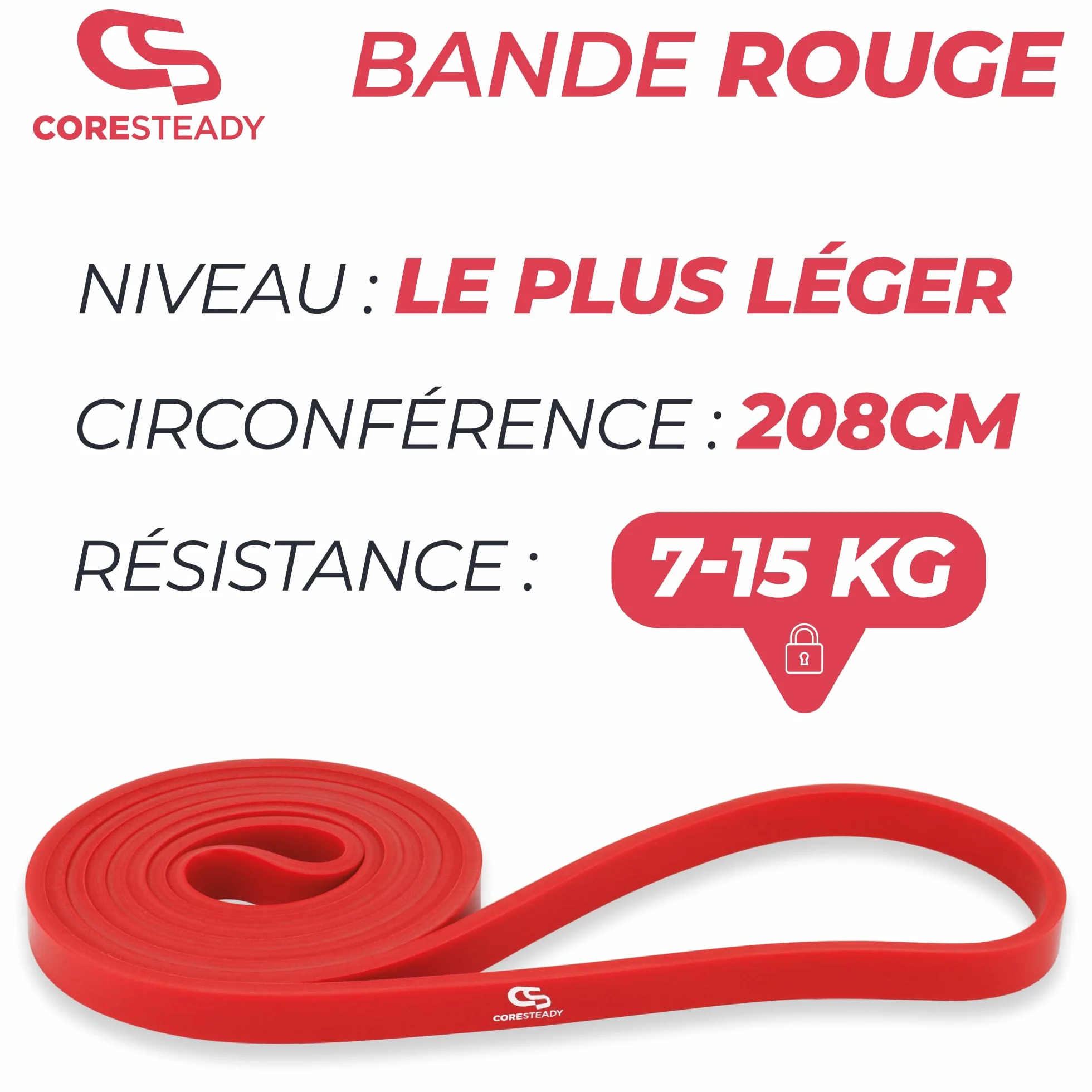 Coresteady Bande Élastique Traction Assistée pour Powerlifting, Yoga, Mobilité
