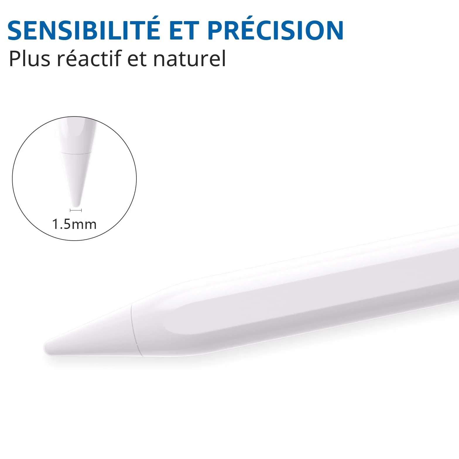KARFUN Stylet Tablette Android, Stylet Tablette pour Charge Rapide, Fixation Magnétique, Compatible avec Samsung, Xiaomi et Lenovo Etc (Blanc)