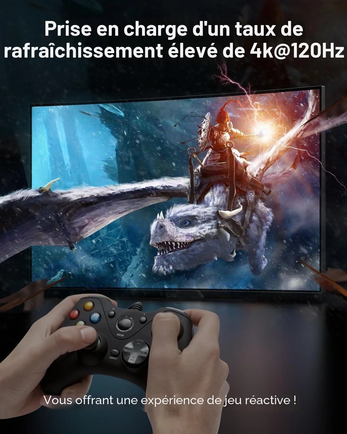 GANA Commutateur HDMI 2.1,Switch HDMI 8K 2 en 1 Sortie, Prend en Charge 4K @ 120 Hz, 8K @ 60 Hz,Compatible avec PS5/4, Xbox, Roku, Apple TV, Fire Stick,Noir
