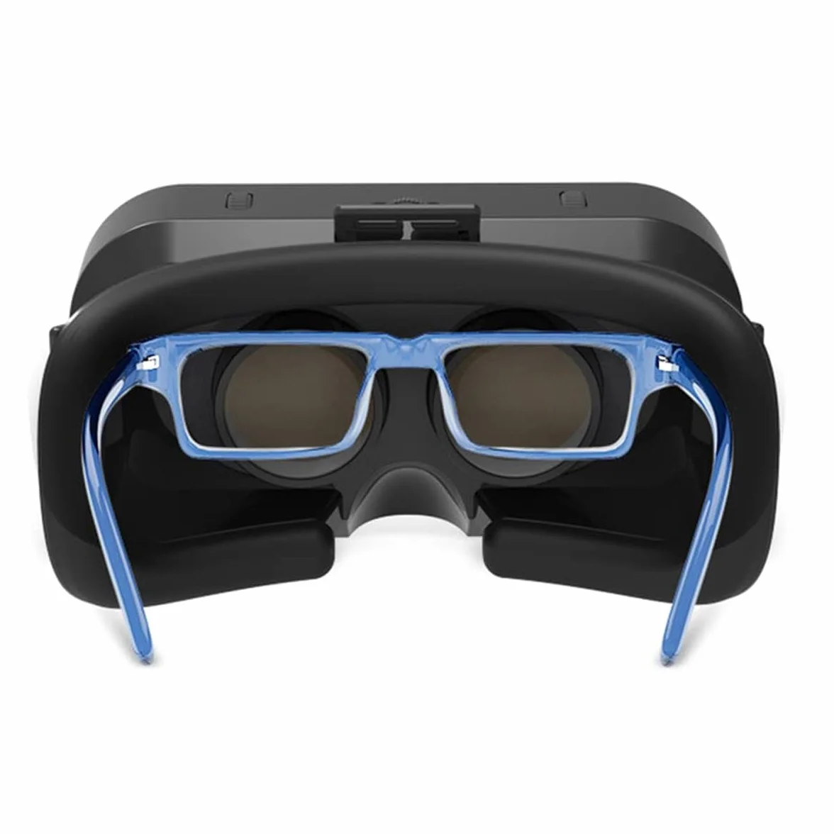 Lunettes VR 3D avec écouteurs 360°, grand écran, lumière bleue, distance pupillaire réglable