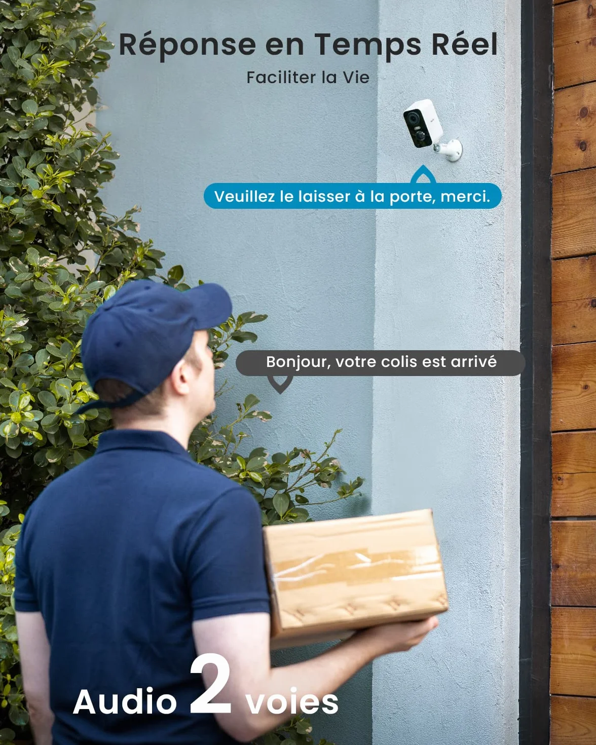 ieGeek 2K Caméra Surveillance WiFi Exterieure sans Fil Batterie, Vision Nocturne Couleur, AI & PIR Détection Mouvement, Extérieure/Intérieure, Audio Bidirectionnel, Étanche IP65