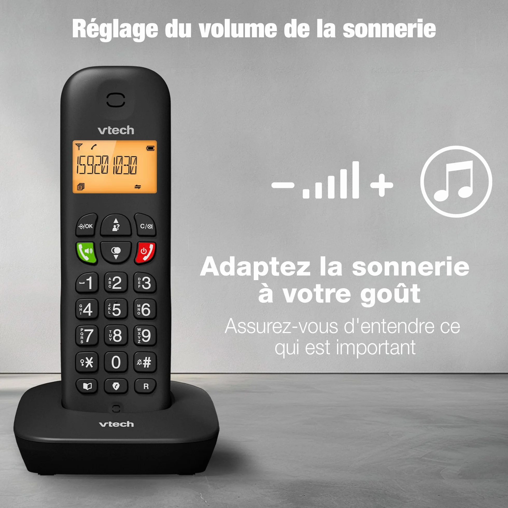 VTech CS901 Téléphone sans Fil DECT 2 combinés, Blocage d’appels, Identification, Haut-Parleur
