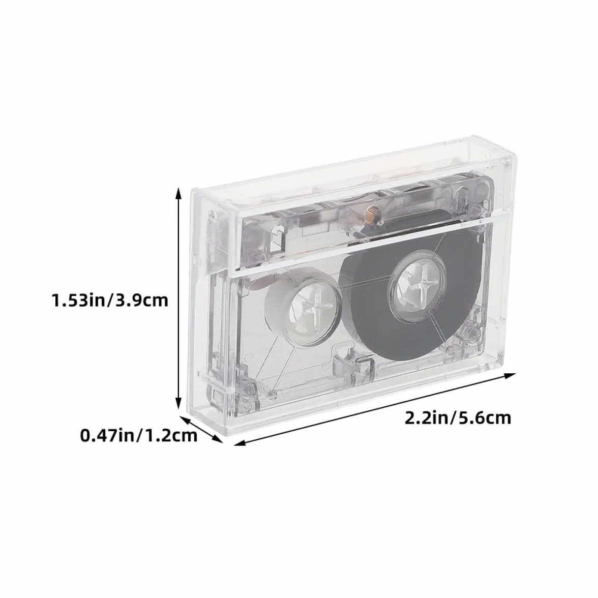 Mipcase Lot de 2 K7 Audio Vierge Mini Design de 60 en Plastique Cassettes Audio pour L'enregistrement Compactes et Compatibles et Cours de Langue