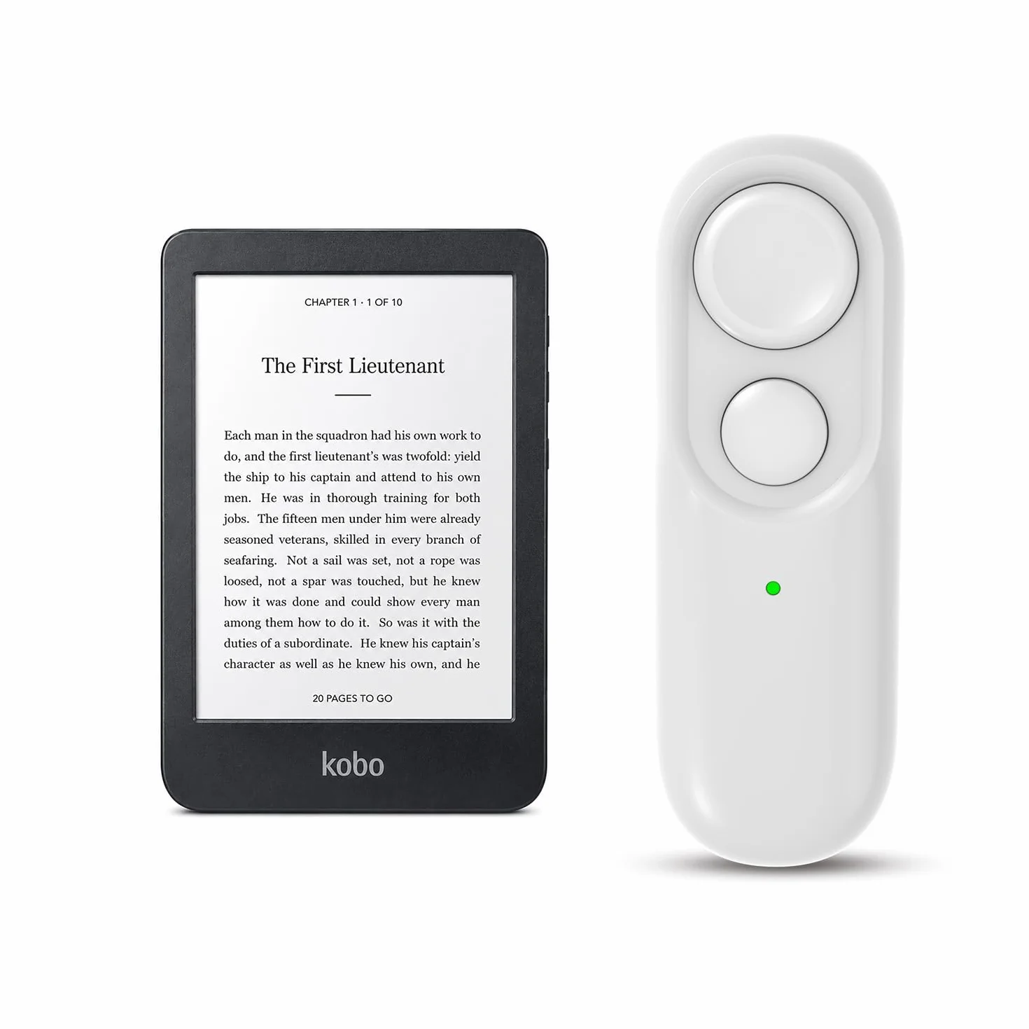 Télécommande Tourne Page Bluetooth pour Kobo, Blanc