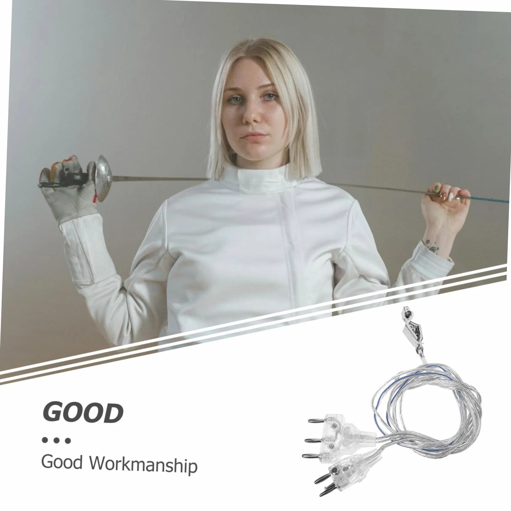 Cordon de Escrime Transparent 4 Pièces pour Fleuret et Sabre Haute Performance Compétition Entraînement