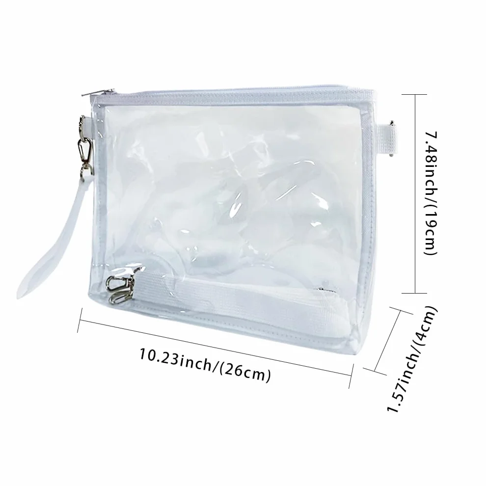 Sac à bandoulière transparent pour sport travail concerts