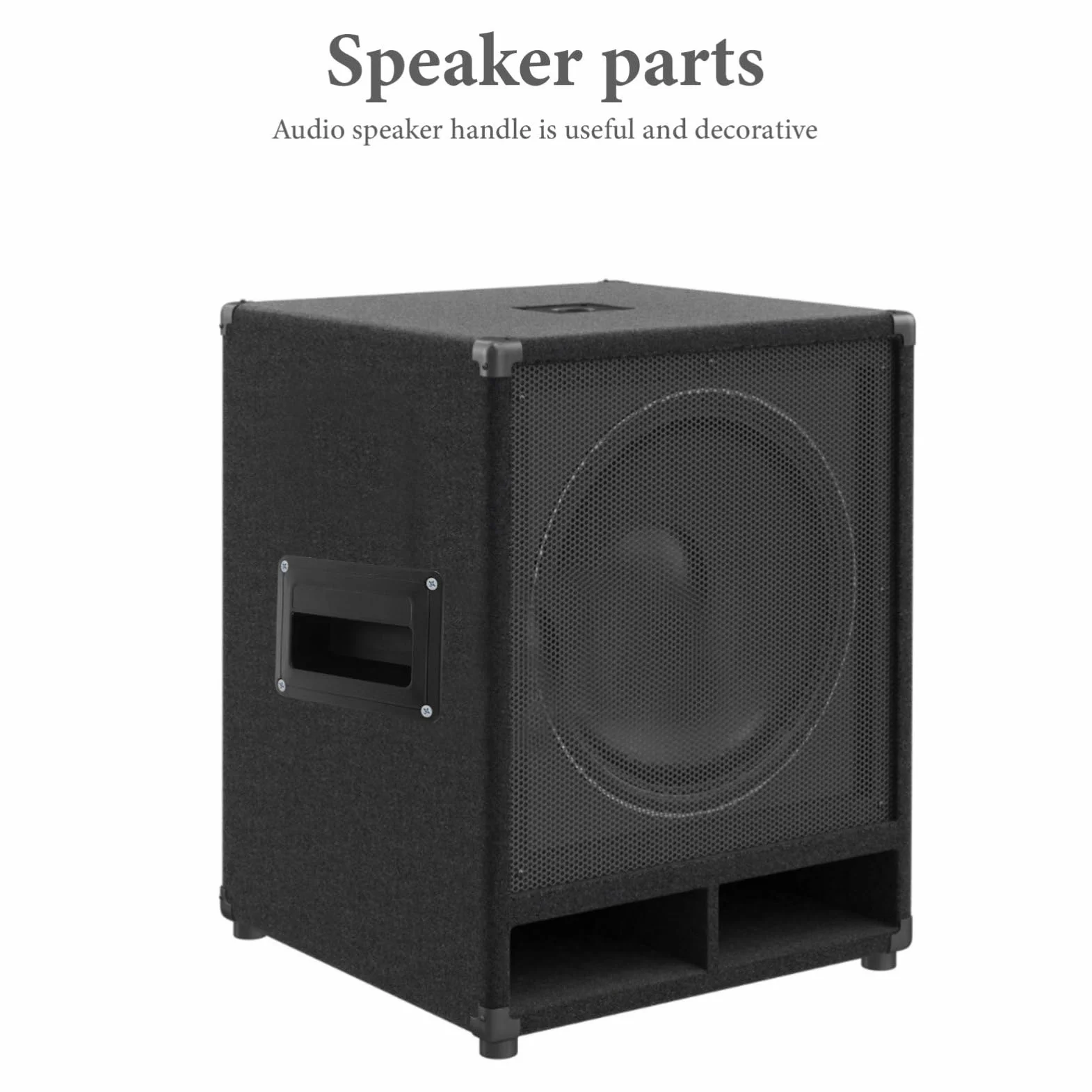 Holibanna Poignée de Haut-Parleur Encastrable Noire en Plastique, Facile à Installer, Lot de 4 Pièces, Accessoire Audio Décoratif pour Équipement de Scène Classique