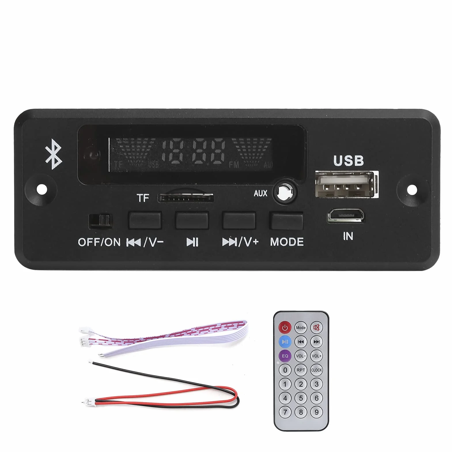 Carte Décodeur MP3 5.0 Contrôle Application Appel Mains Libres USB/SD Automobile Entrée AUX Radio FM Alimentation 3,5AUX