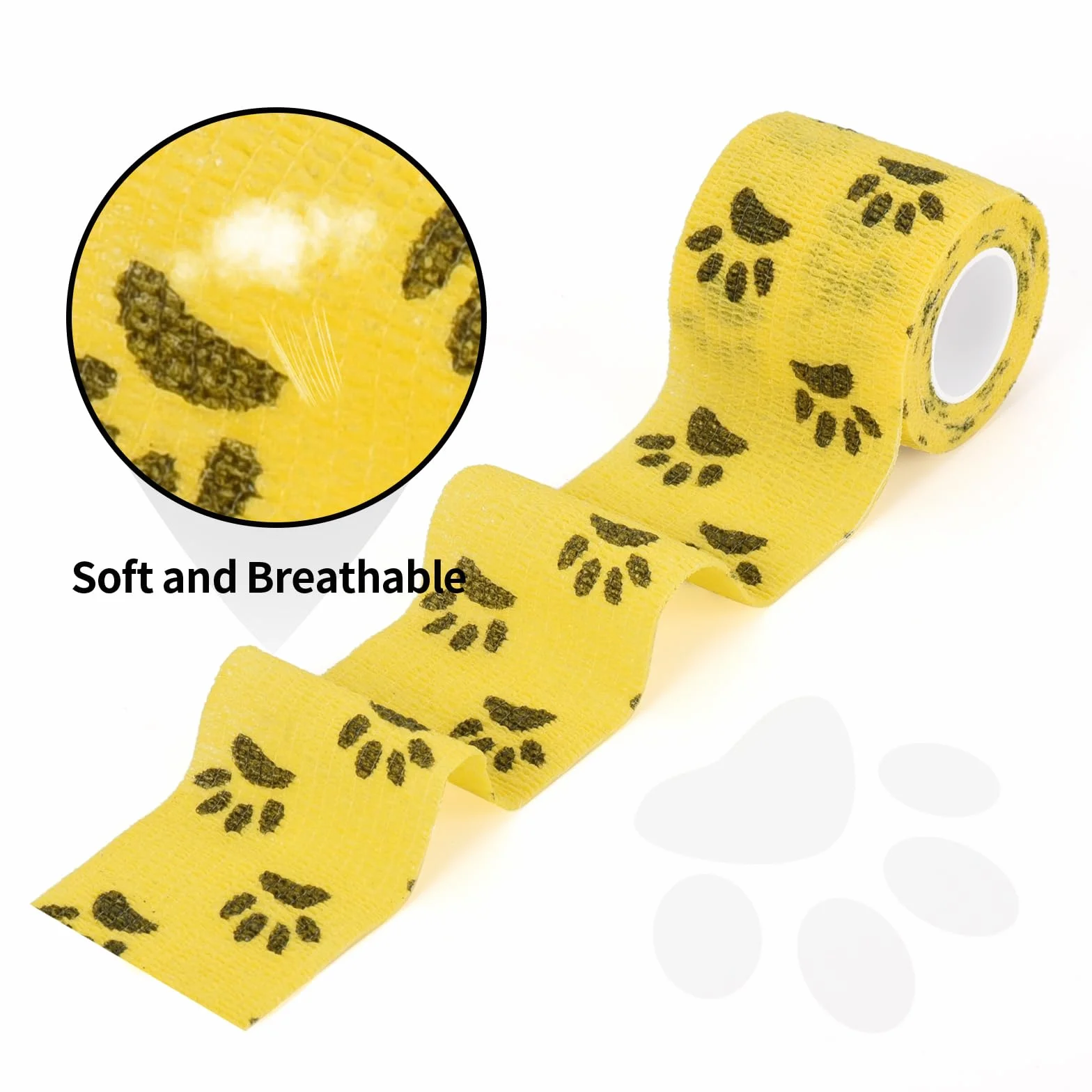 Pet Vet Wrap Bandage Autoadhésif 5cm x 4.5m Bande Cohesive pour Animal