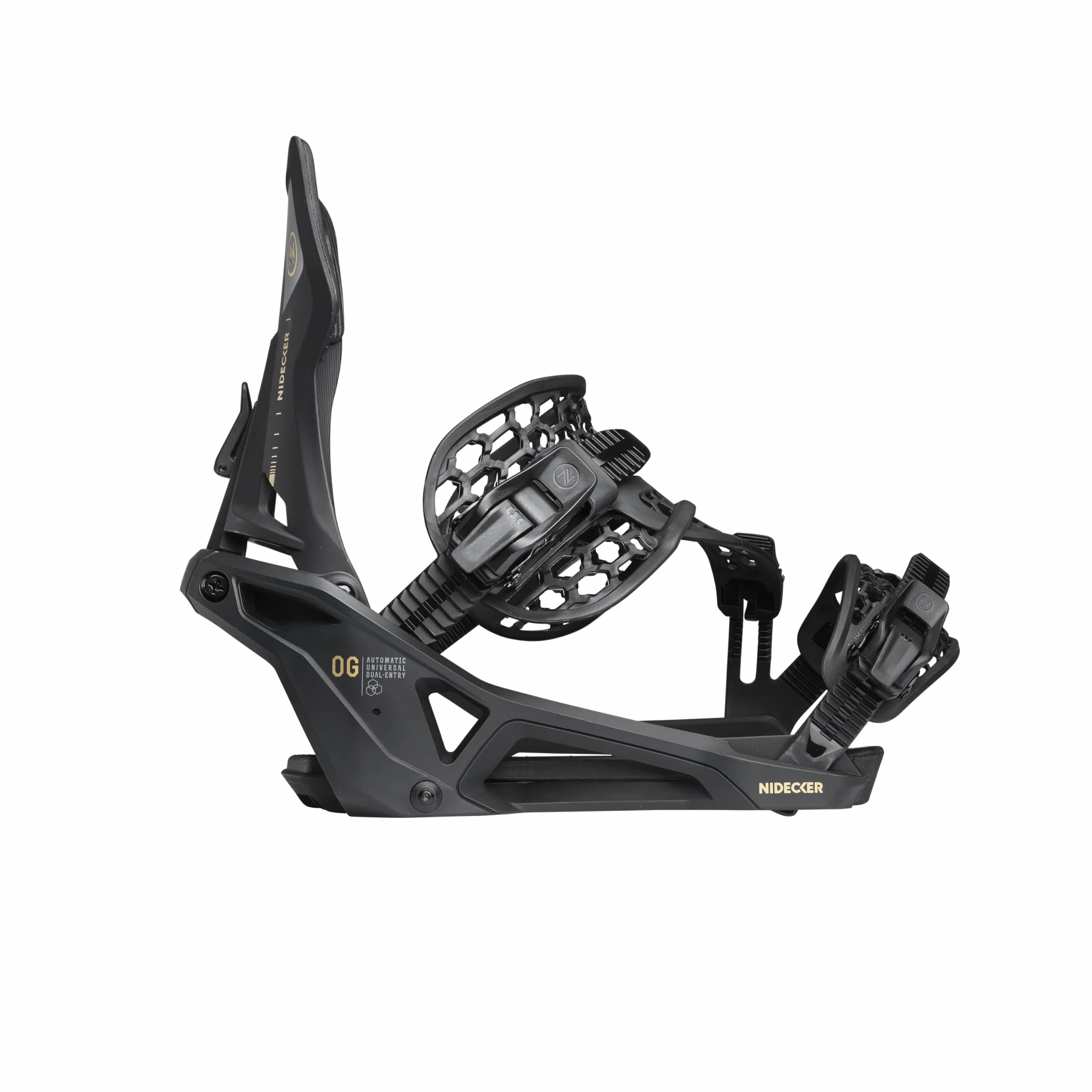 Nidecker OG Supermatic Fixations de Snowboard avec Ouverture Automatique et Spoiler inclinable