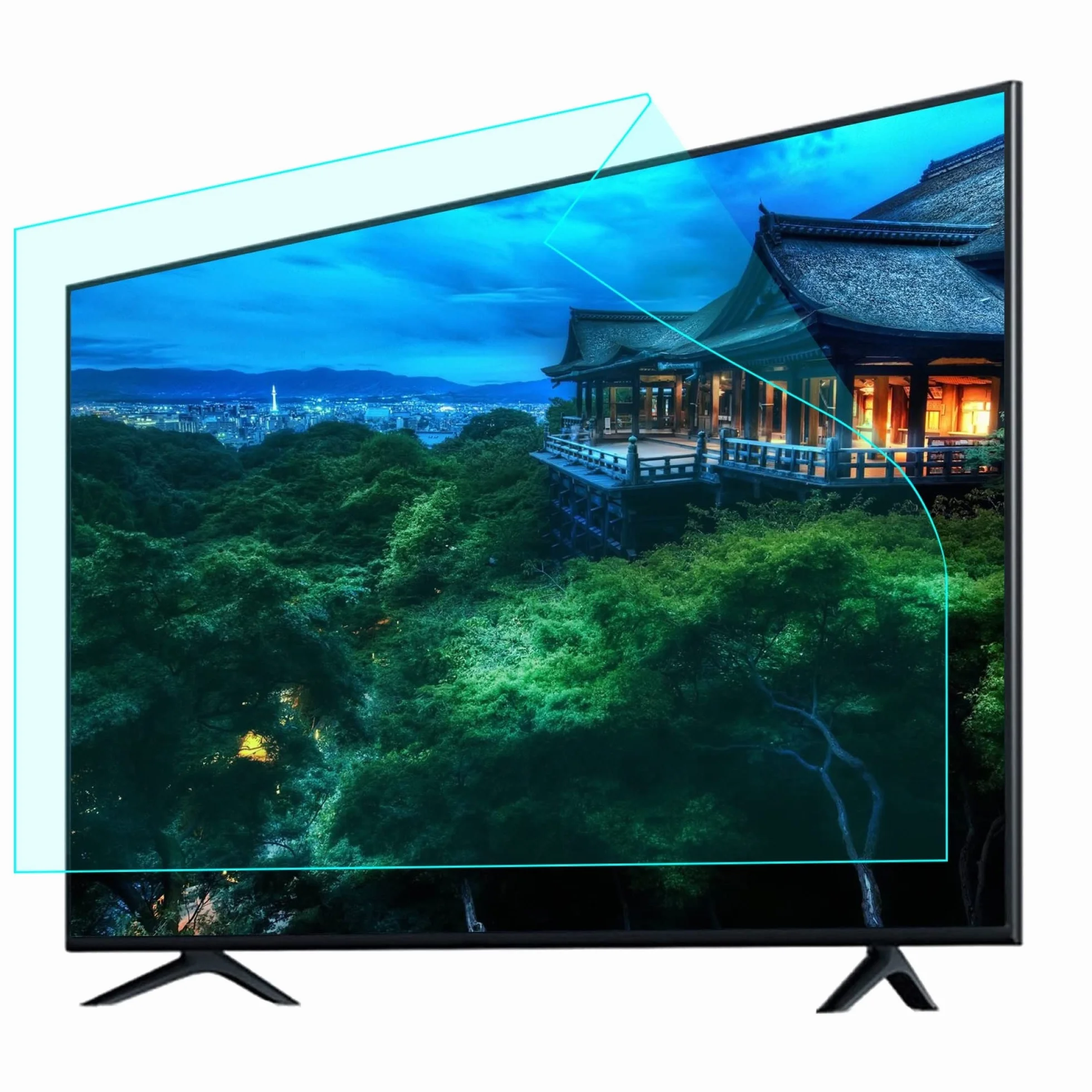 Protecteur D'écran TV LCD Mat 4H Anti-Reflet 90% Anti-Lumière Bleue 32 Pouces 698x392mm